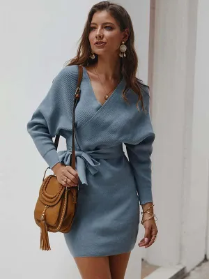 Stunncal V Neck Sexy Mini Dress