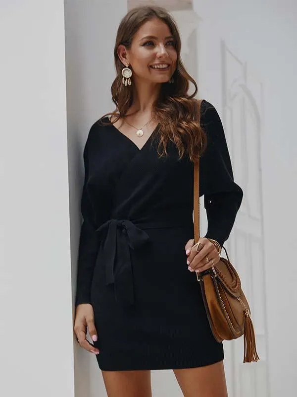 Stunncal V Neck Sexy Mini Dress