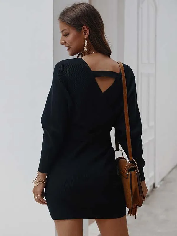 Stunncal V Neck Sexy Mini Dress