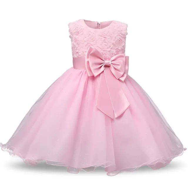 Summer Girl Dress Birthday Party Princess Dress Children  Polka Dots Gown