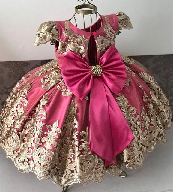Summer Girl Dress Birthday Party Princess Dress Children  Polka Dots Gown