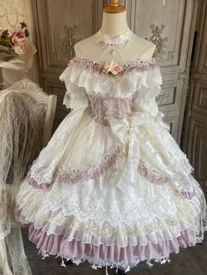 Sweet Lolita Dress Polyester Short Sleeves Dress