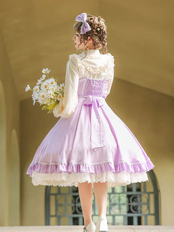 Sweet Lolita Dress Polyester Short Sleeves Dress