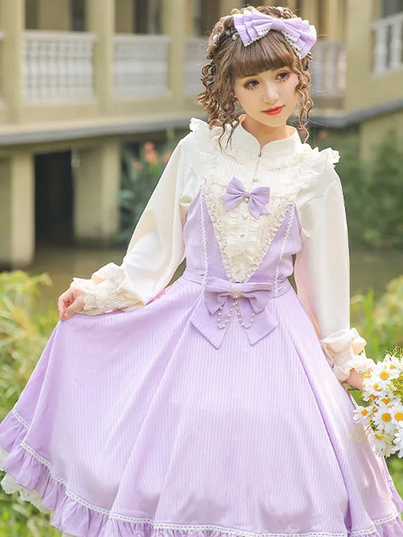 Sweet Lolita Dress Polyester Short Sleeves Dress