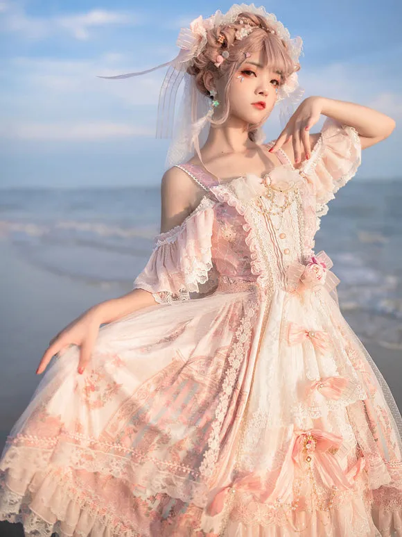 Sweet Lolita Dress Polyester Sleeveless Lolita Wedding Dress Lolita Dress