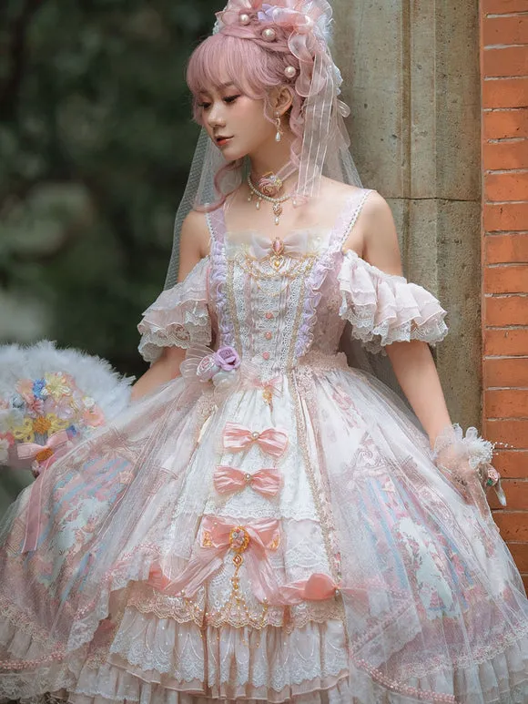 Sweet Lolita Dress Polyester Sleeveless Lolita Wedding Dress Lolita Dress