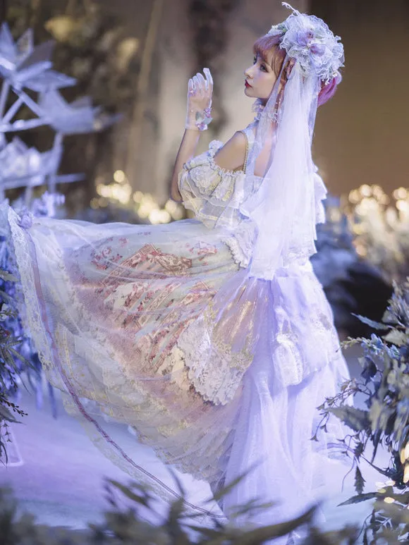 Sweet Lolita Dress Polyester Sleeveless Lolita Wedding Dress Lolita Dress