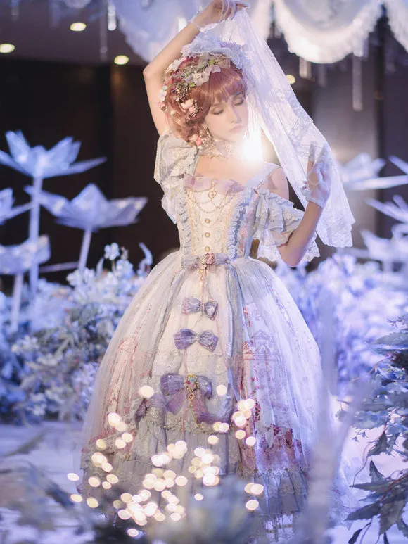 Sweet Lolita Dress Polyester Sleeveless Lolita Wedding Dress Lolita Dress
