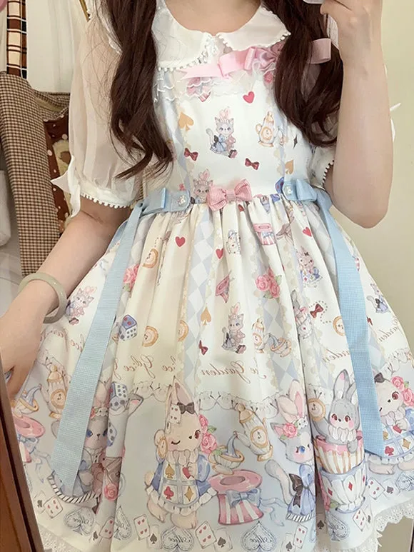 Sweet Lolita Dress Polyester Sleeveless Sweet Jumper Lolita Dress