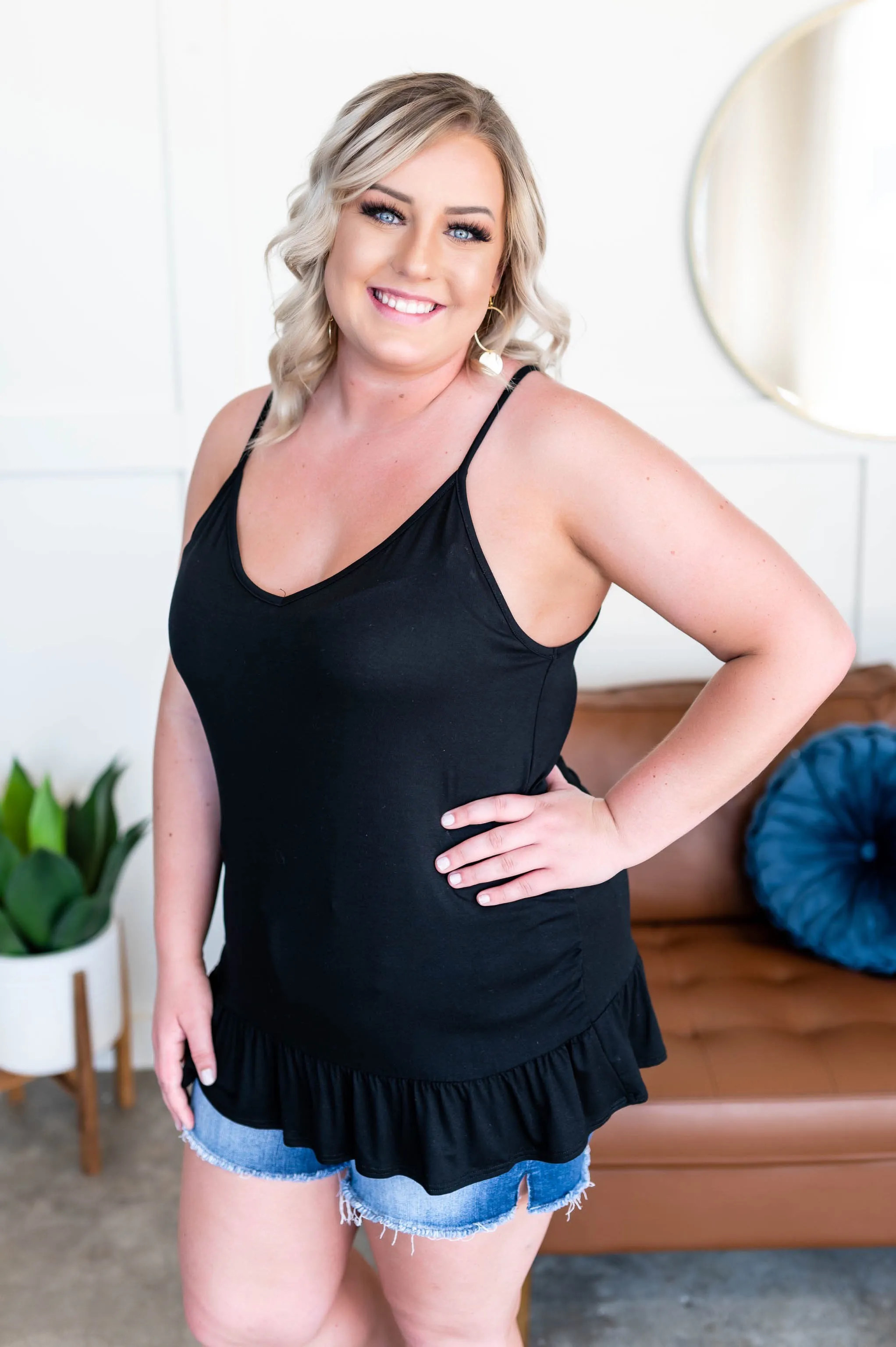 Take Me Away Black Tank Top