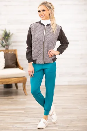 Teal Wide Waistband Jogger Pants