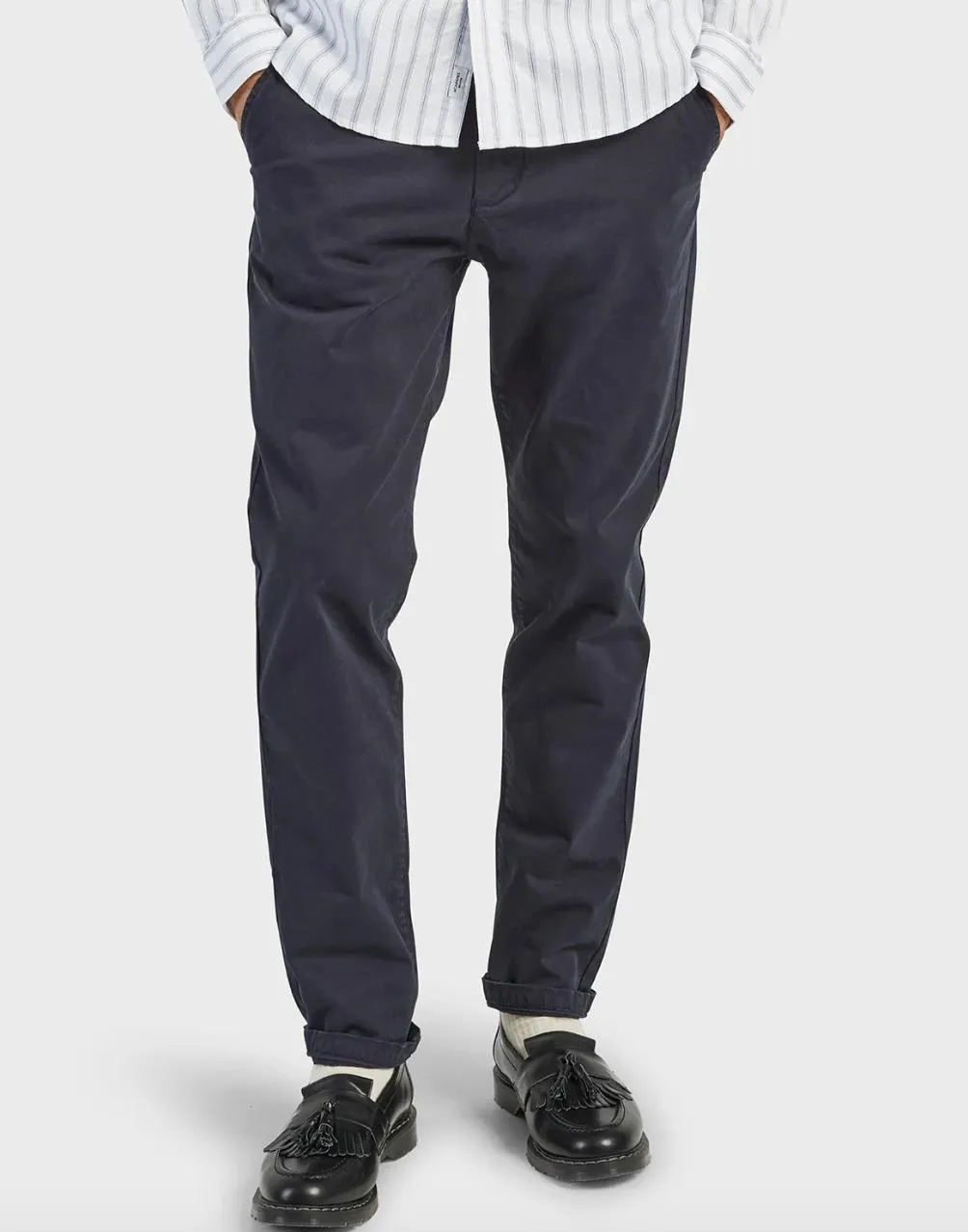 The Academy Brand Mens Navy Cooper Slim Chino Pants Size 38 (New)