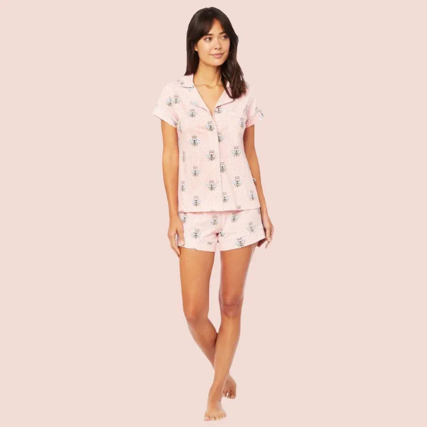 The Cat's Pajama's/ Pima Knit Short/ Queen Bee