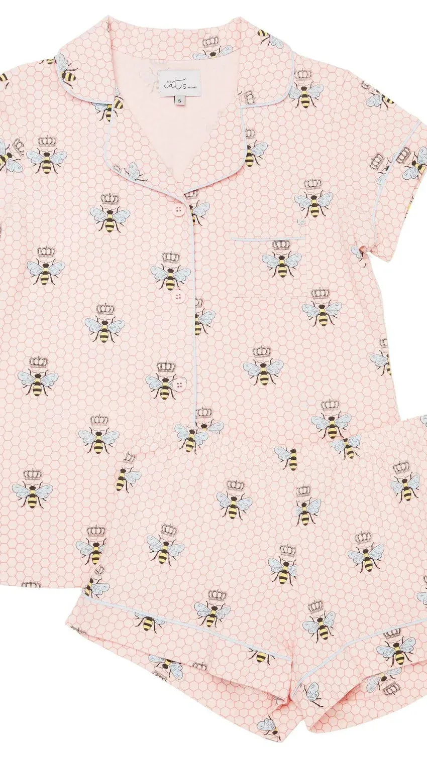 The Cat's Pajama's/ Pima Knit Short/ Queen Bee