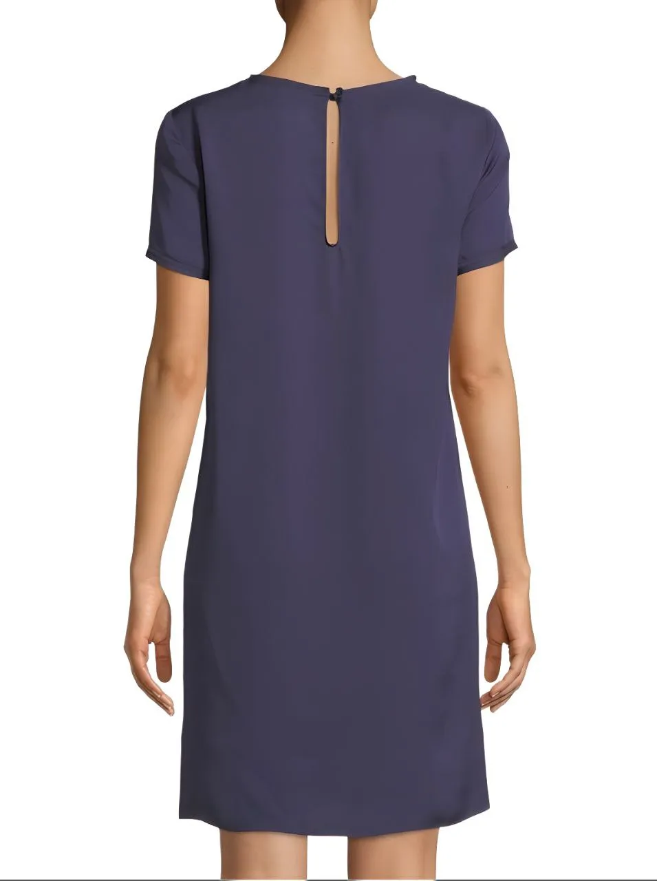 THEORY Women's Purple Plum Silk Shift Modern Tee Dress #I0502605 Small NWT