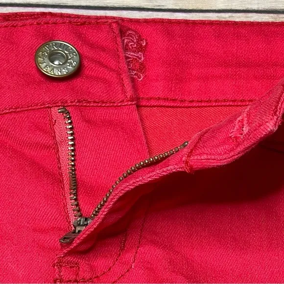Truce Jeans Size 11 (Juniors) Reddish Pink Denim Jean Shorts