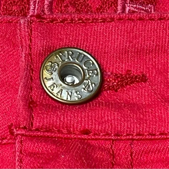 Truce Jeans Size 11 (Juniors) Reddish Pink Denim Jean Shorts