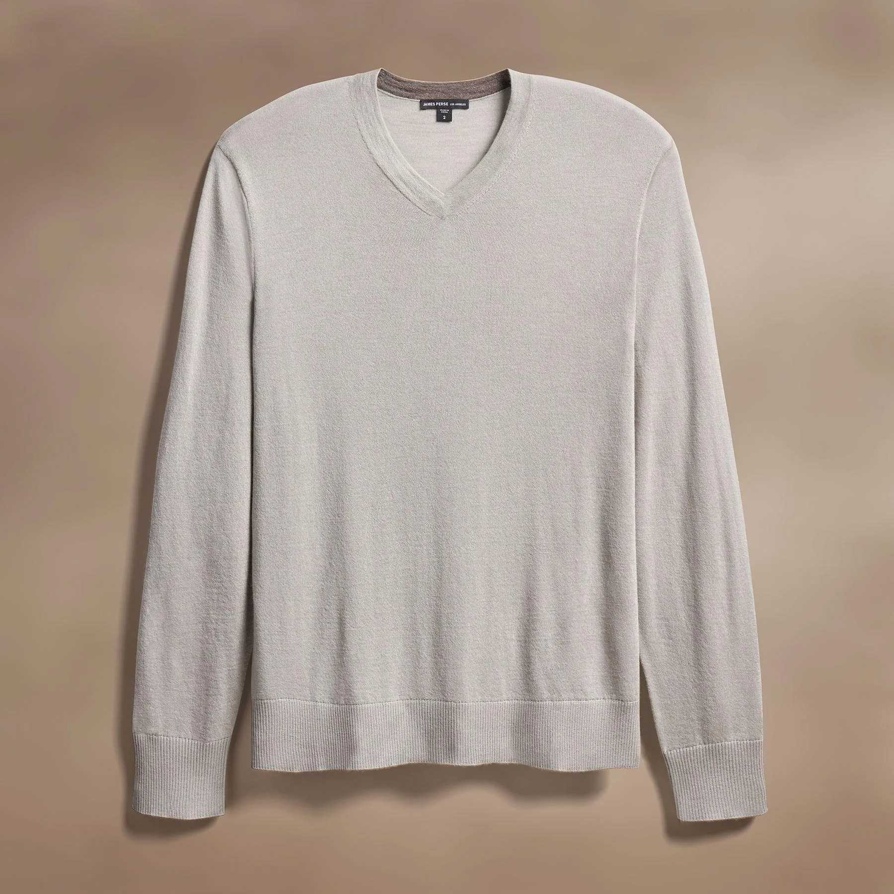 Ultrafine Cashmere V Neck Sweater - Concrete