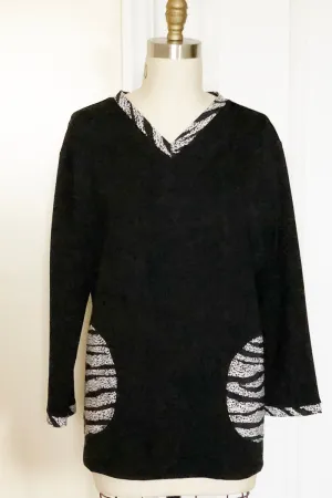 V-Neck Black Zebra Tee (Style #102)