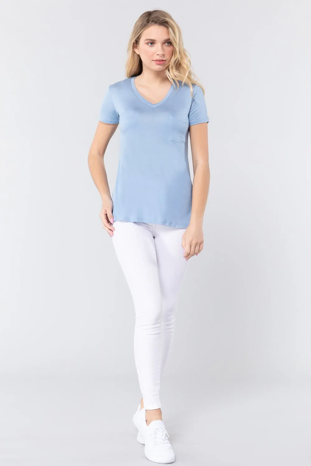 V-neck Rayon Jersey Top