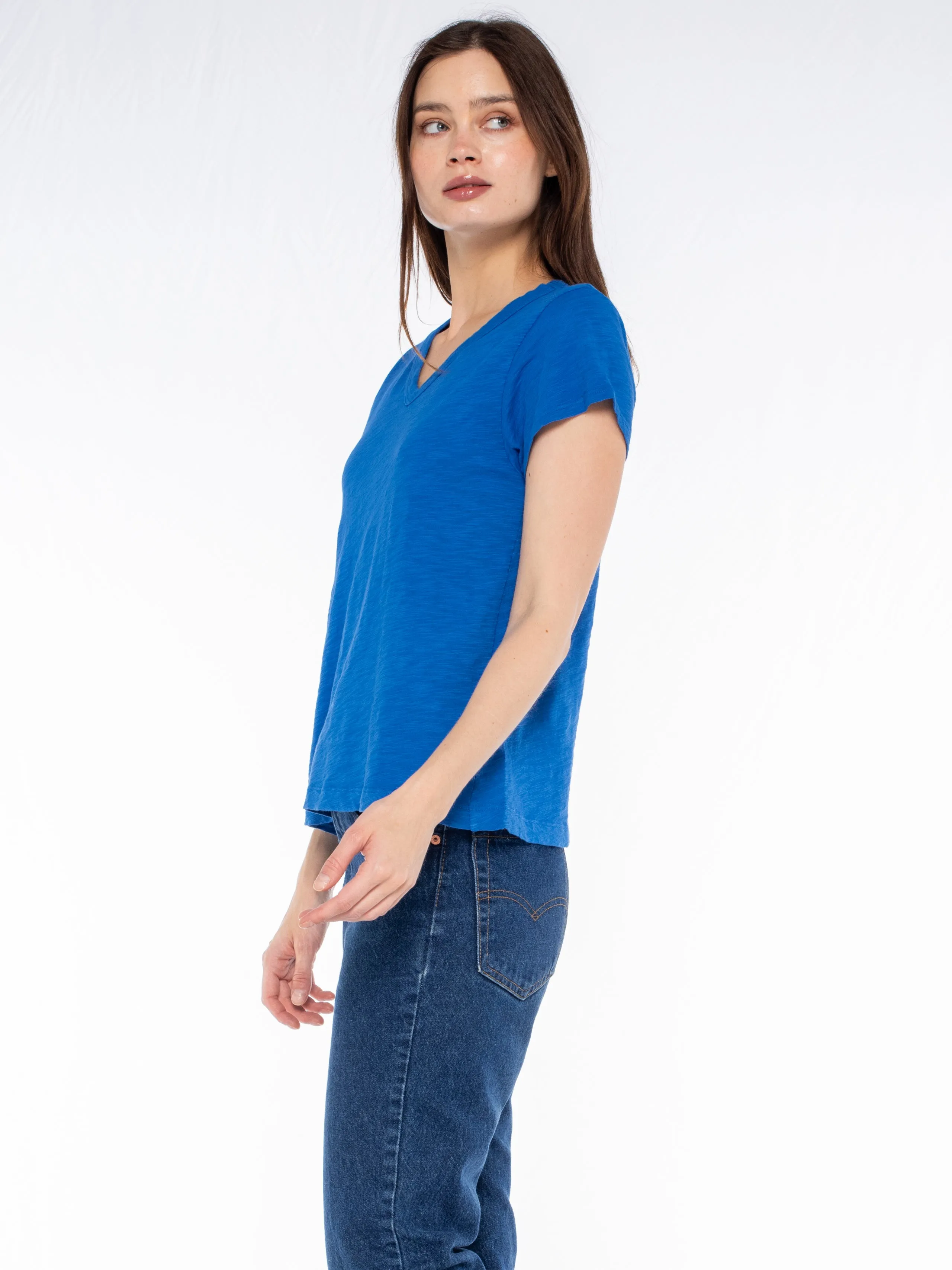 V-Neck Short Sleeve Baby- Baby Fit Tee