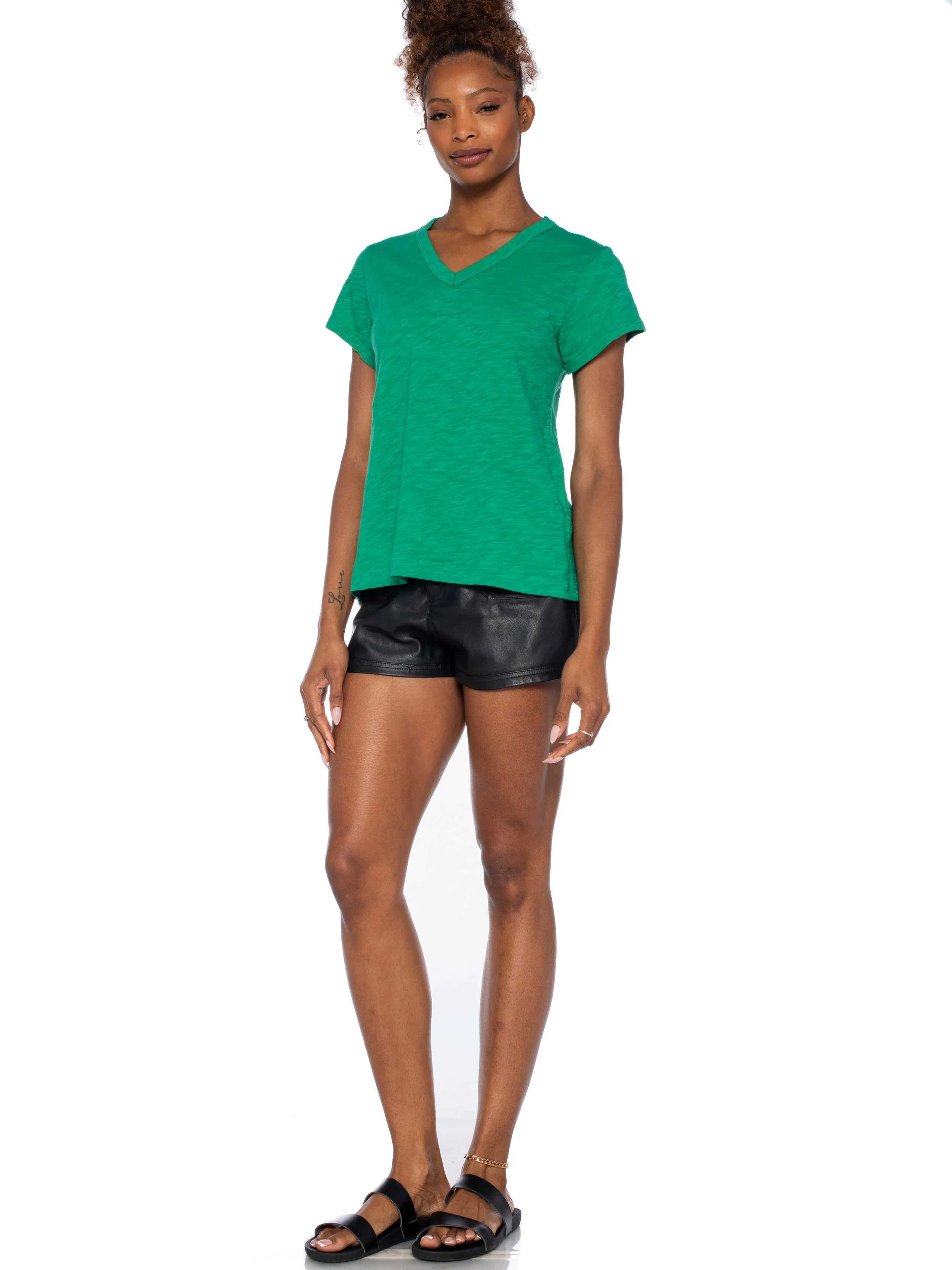 V-Neck Short Sleeve Baby- Baby Fit Tee