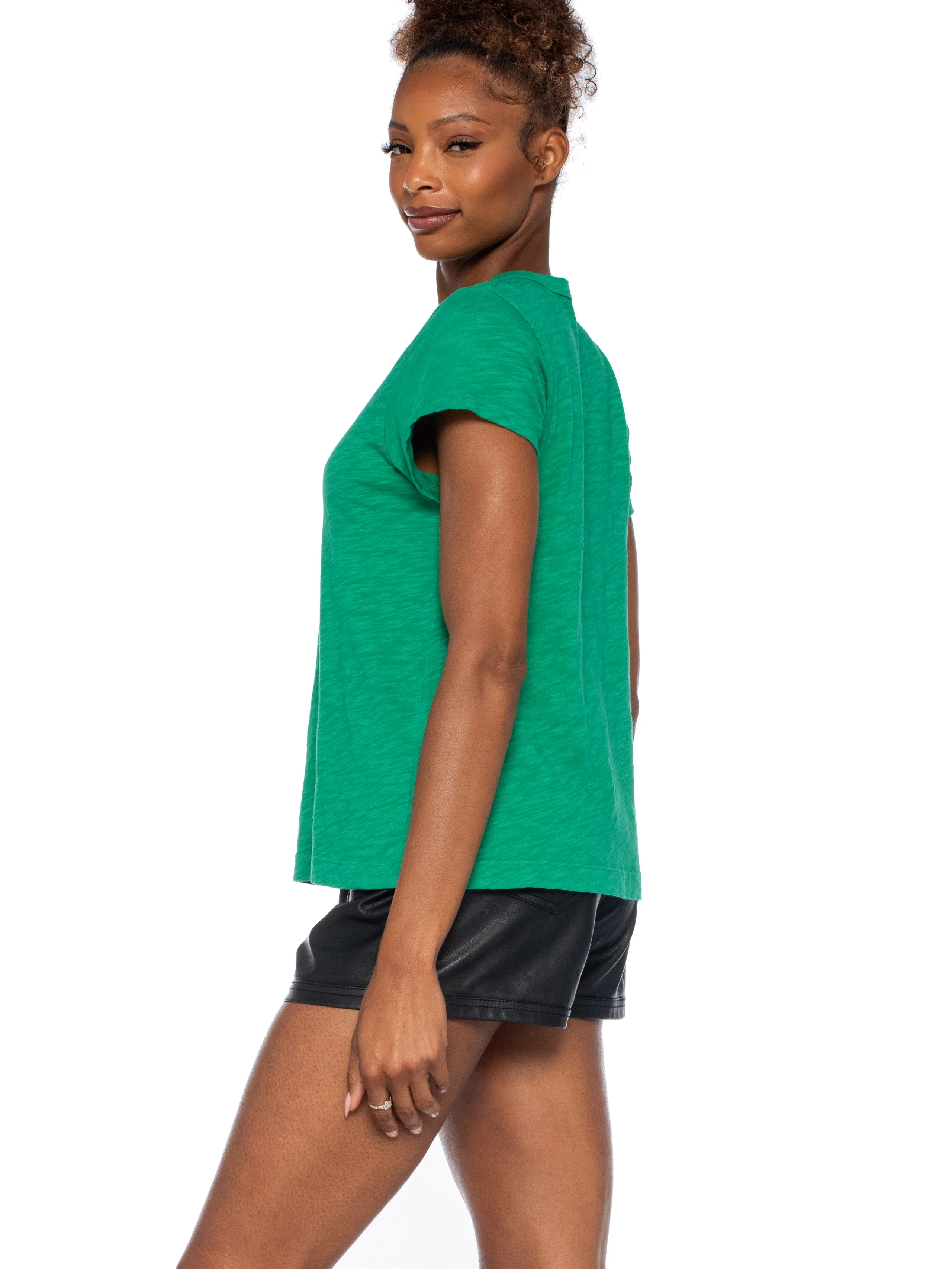 V-Neck Short Sleeve Baby- Baby Fit Tee