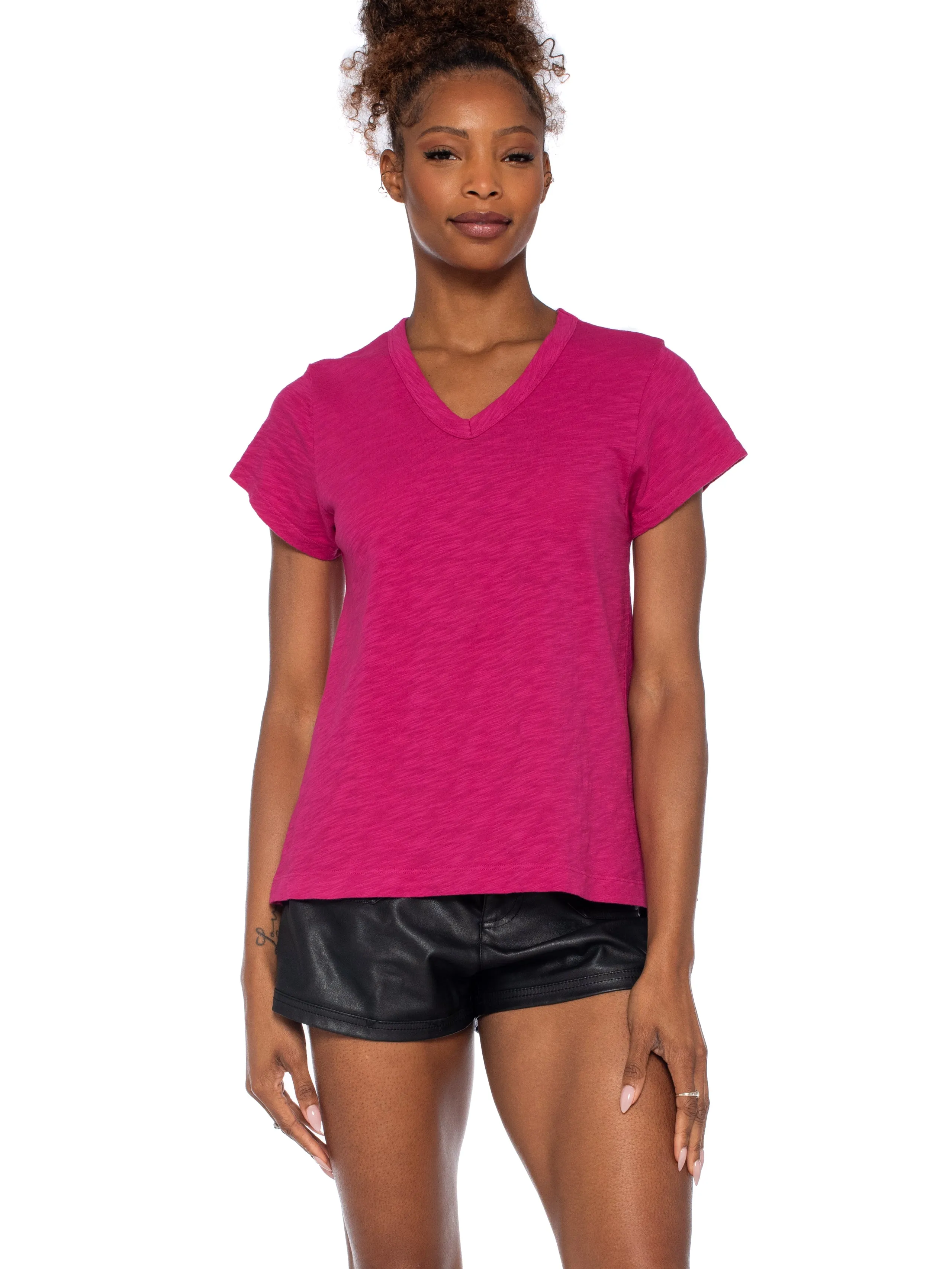 V-Neck Short Sleeve Baby- Baby Fit Tee