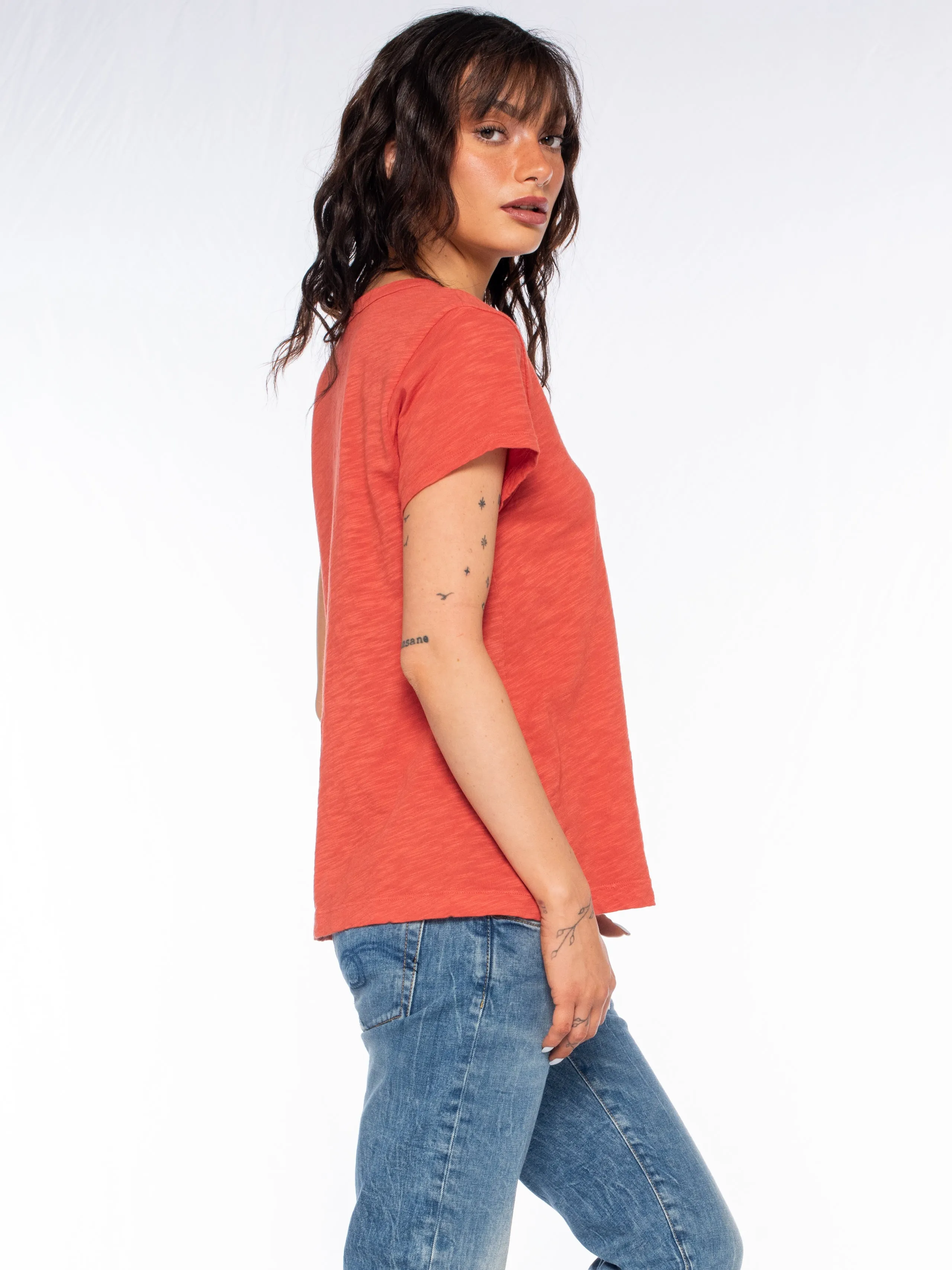 V-Neck Short Sleeve Baby- Baby Fit Tee