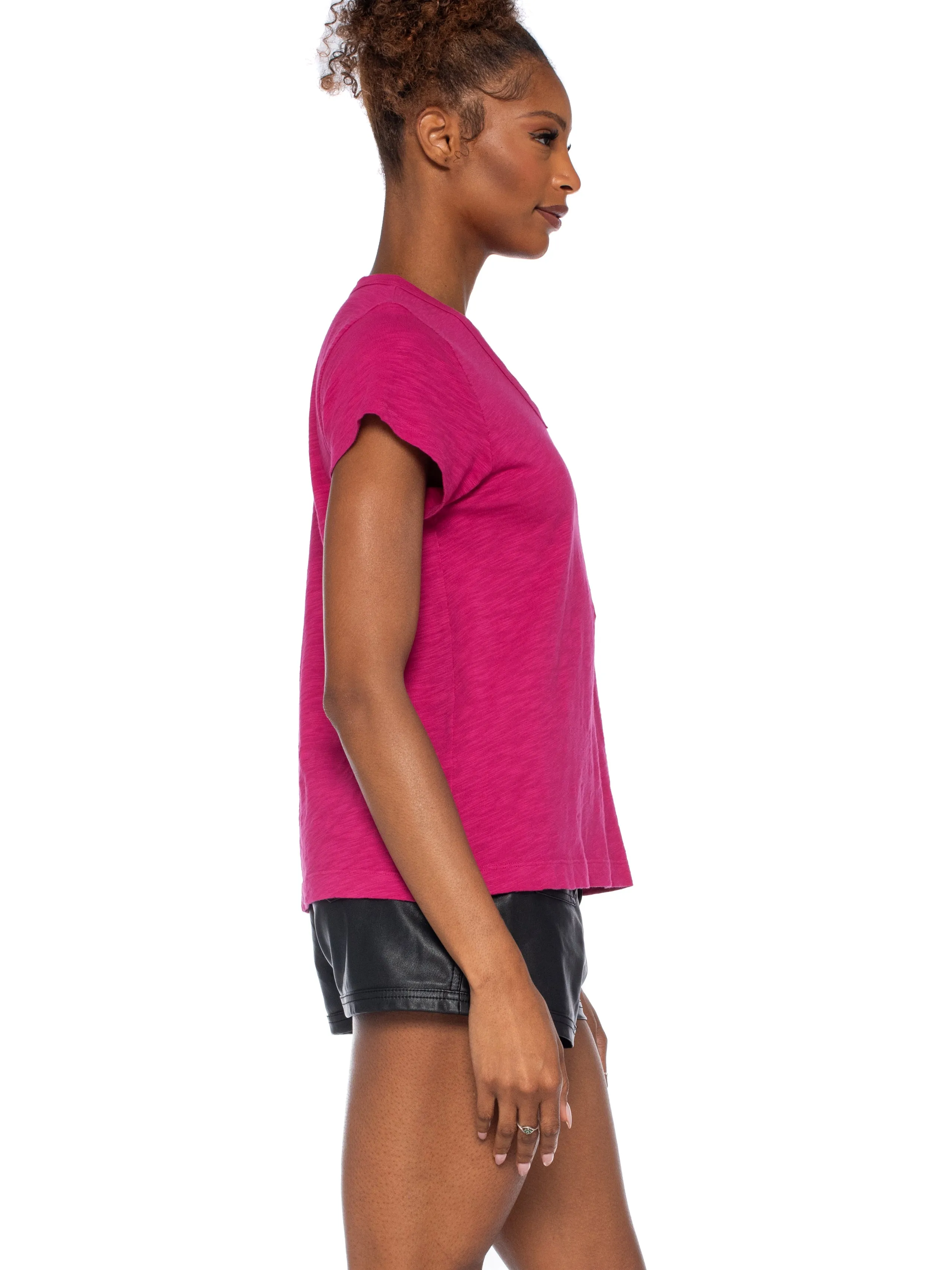 V-Neck Short Sleeve Baby- Baby Fit Tee