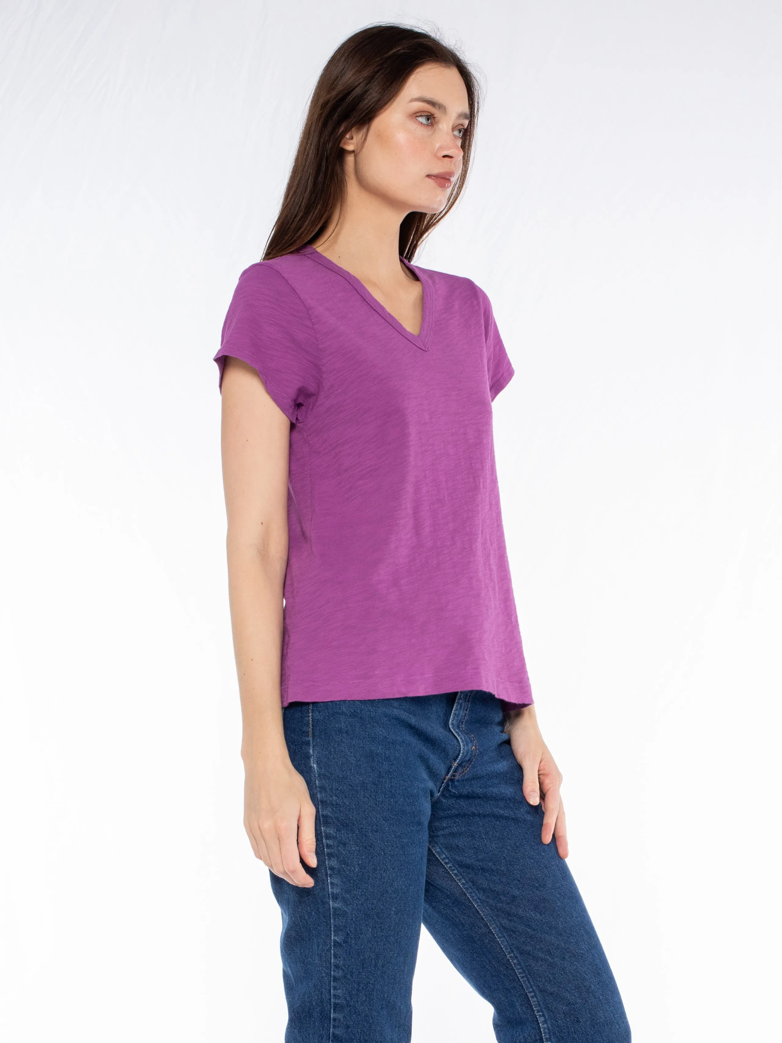 V-Neck Short Sleeve Baby- Baby Fit Tee