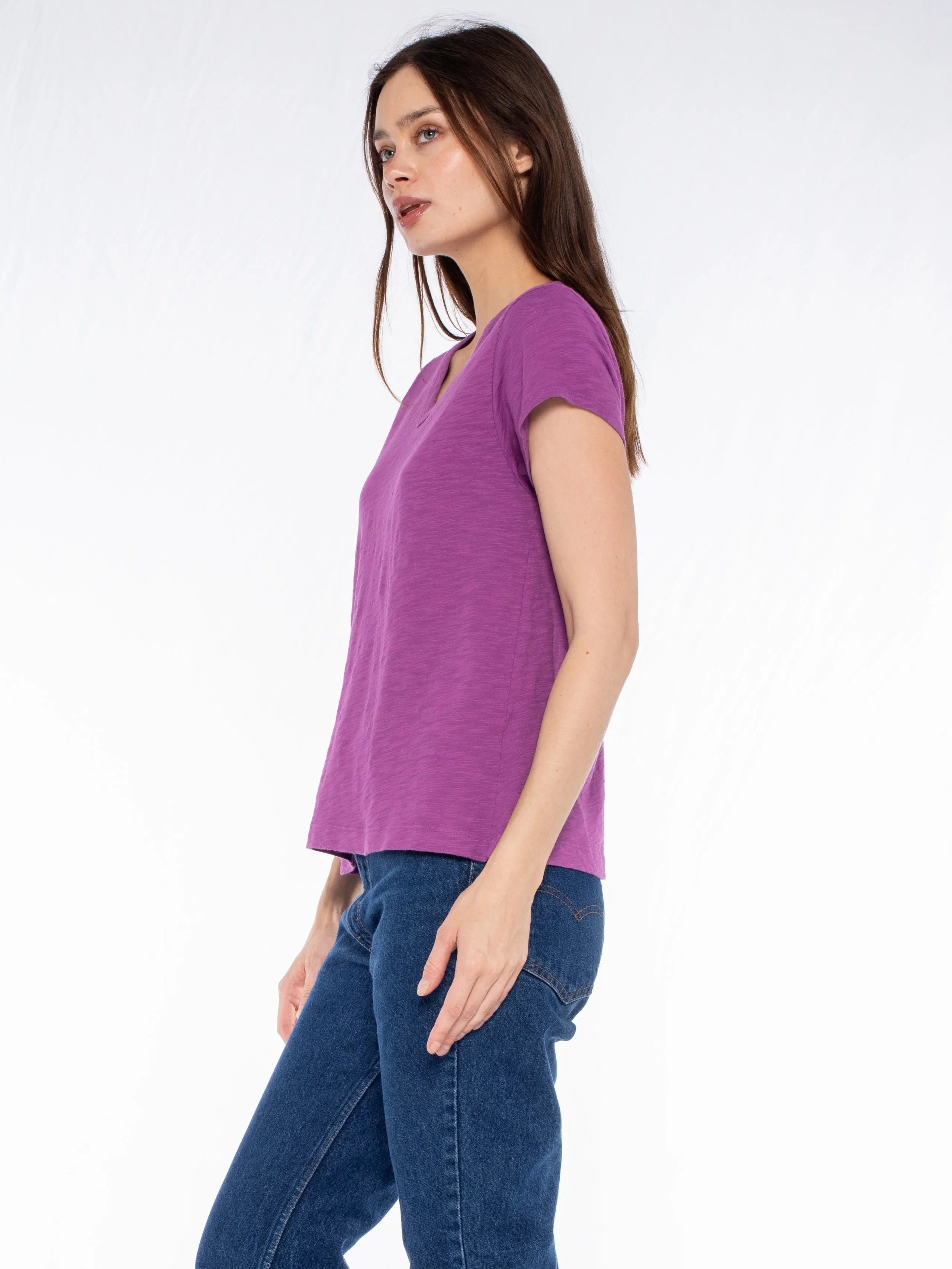 V-Neck Short Sleeve Baby- Baby Fit Tee