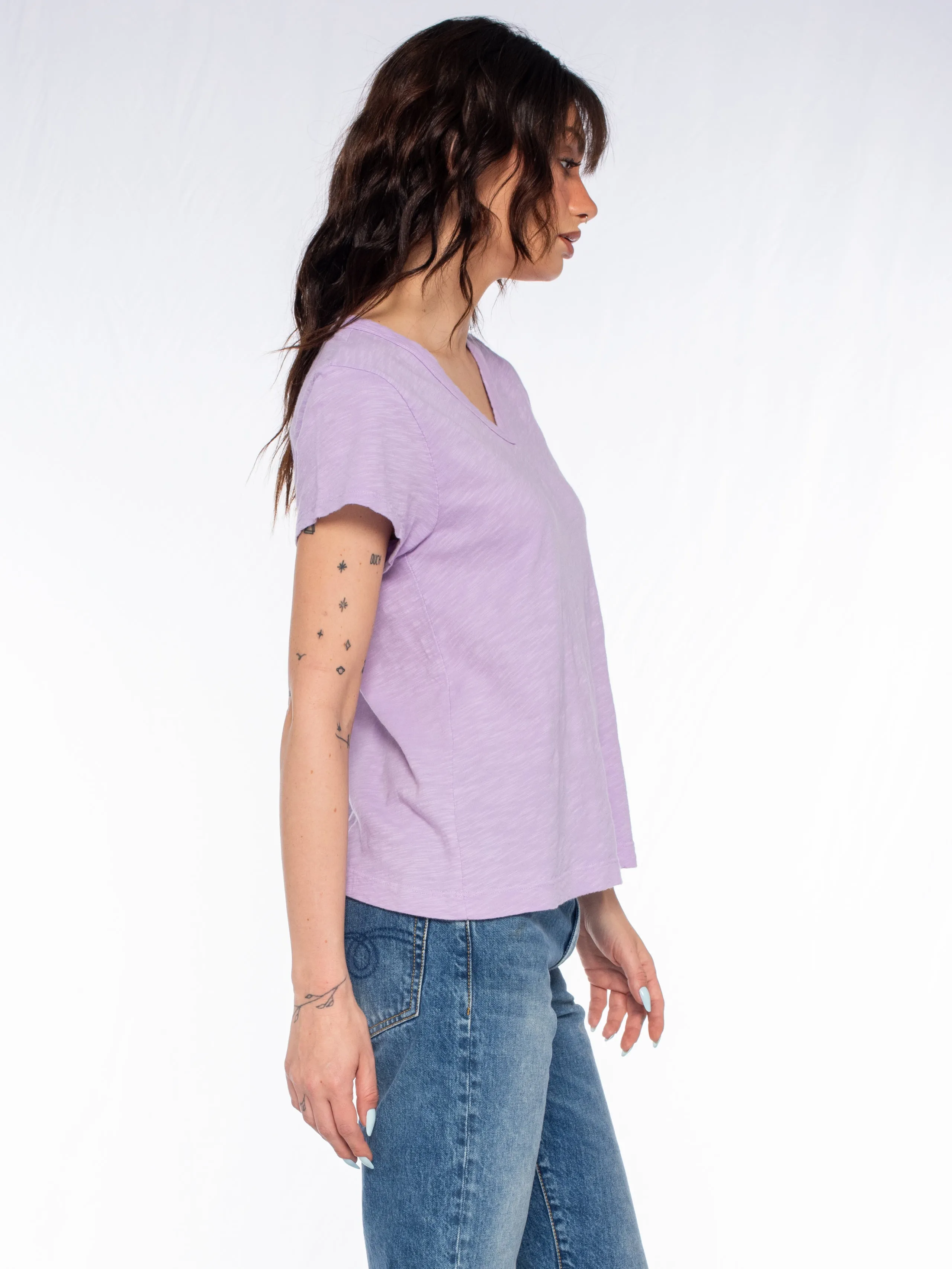 V-Neck Short Sleeve Baby- Baby Fit Tee