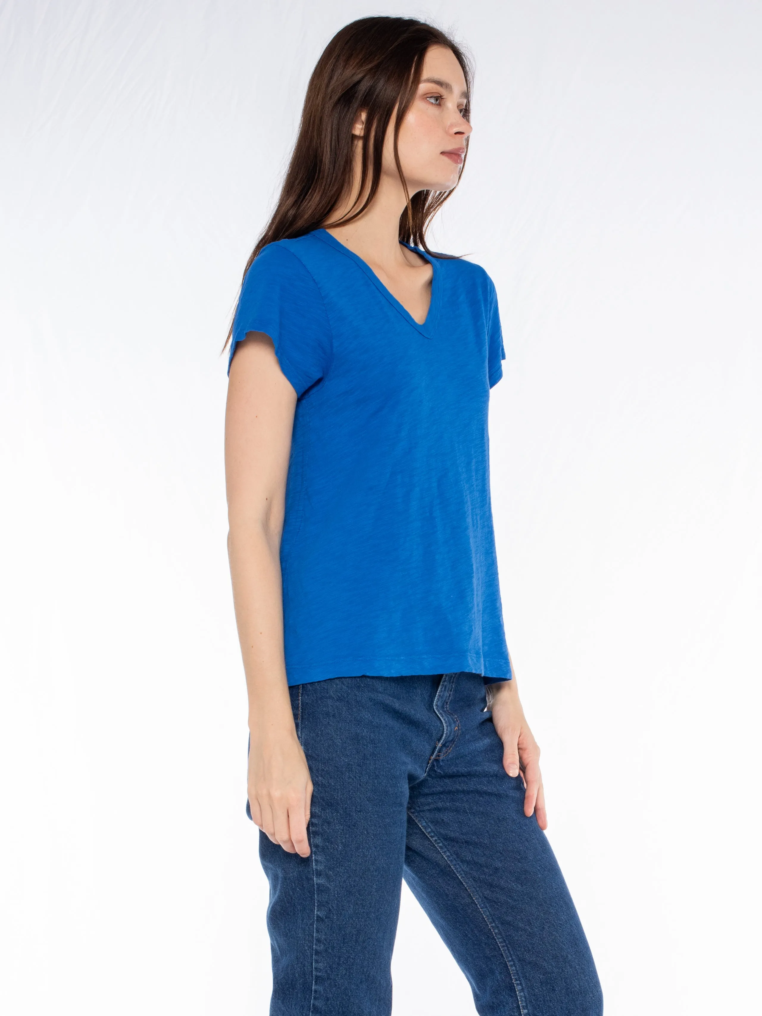 V-Neck Short Sleeve Baby- Baby Fit Tee