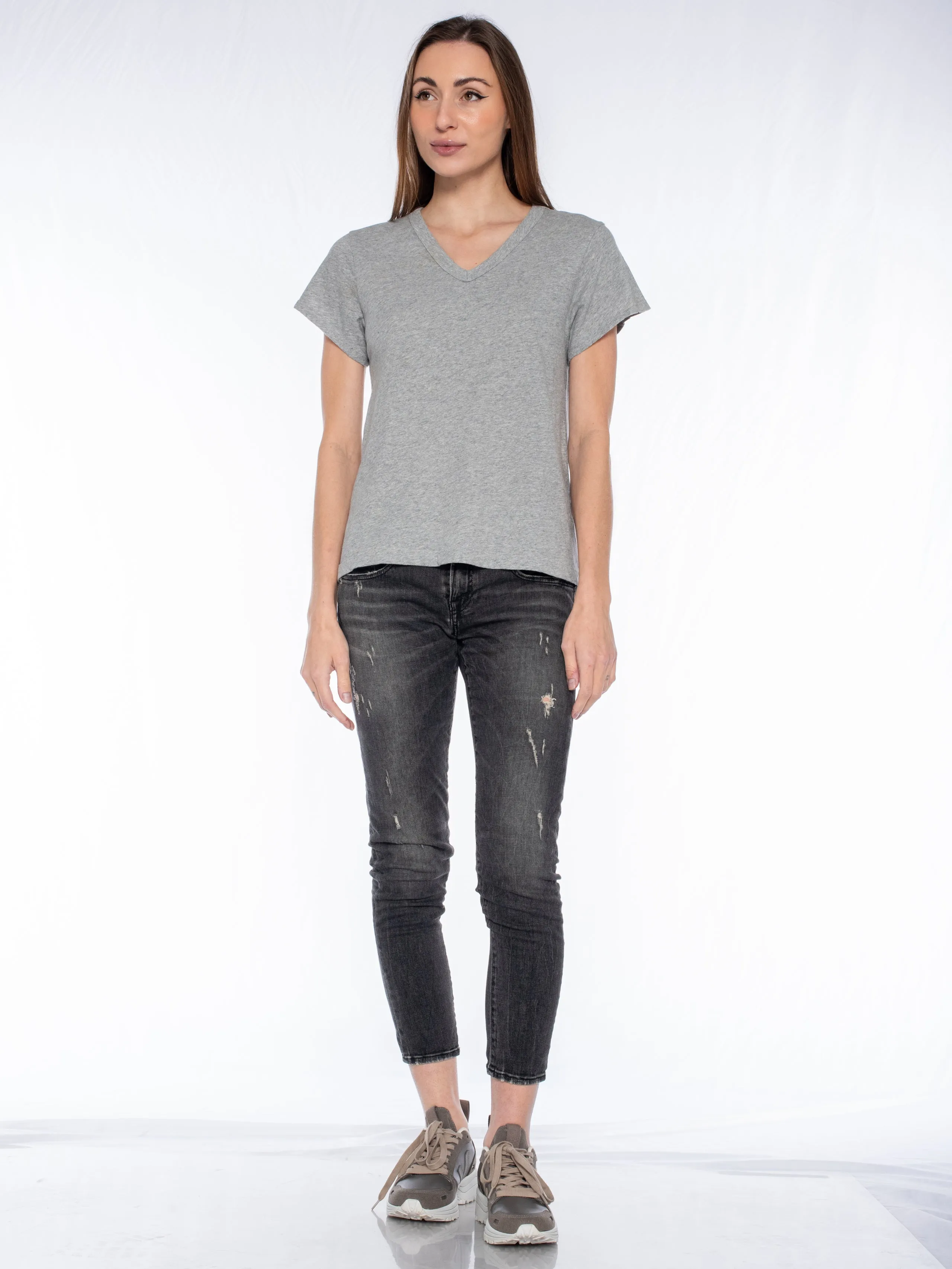 V-Neck Short Sleeve Baby- Baby Fit Tee