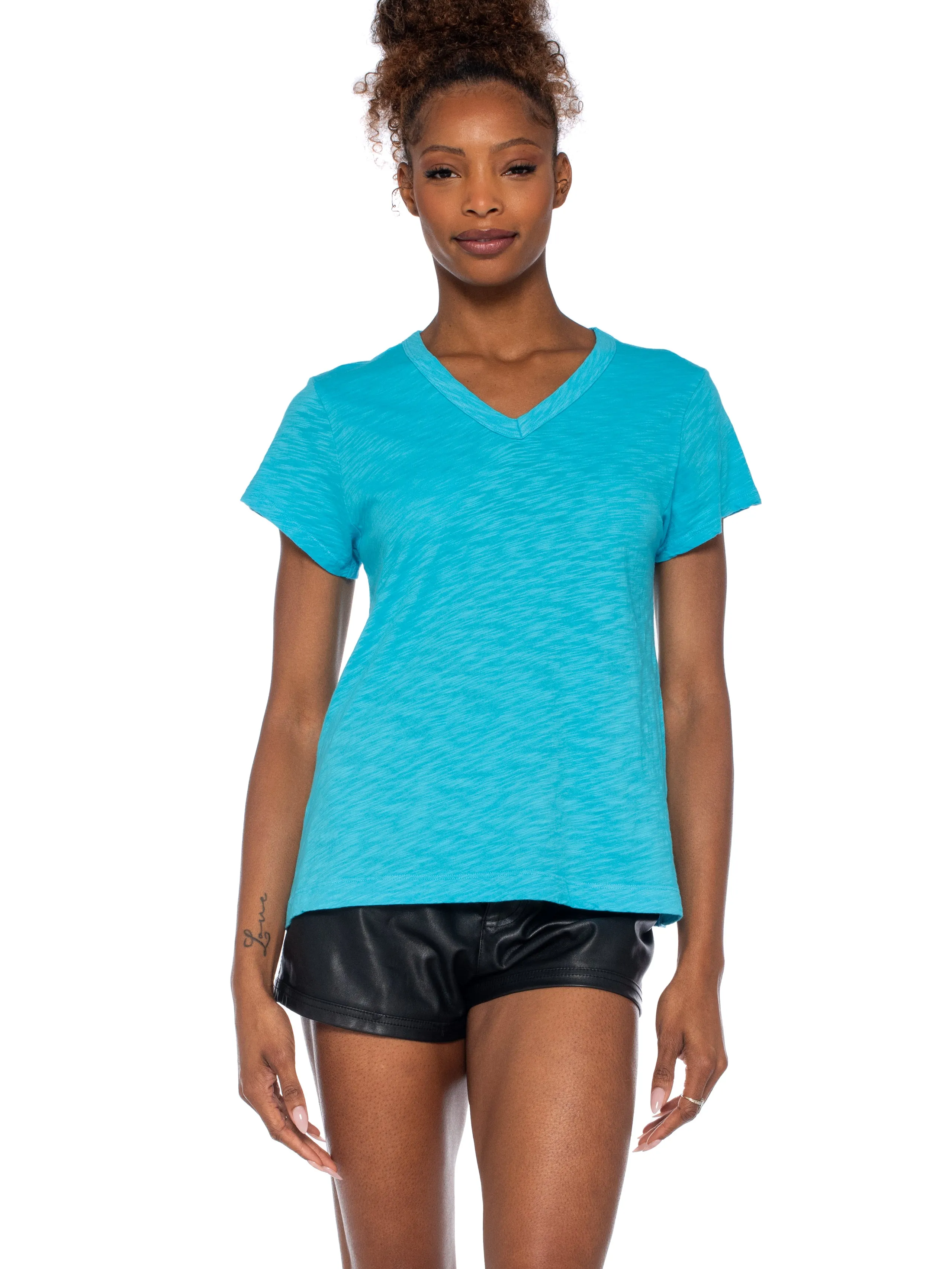 V-Neck Short Sleeve Baby- Baby Fit Tee