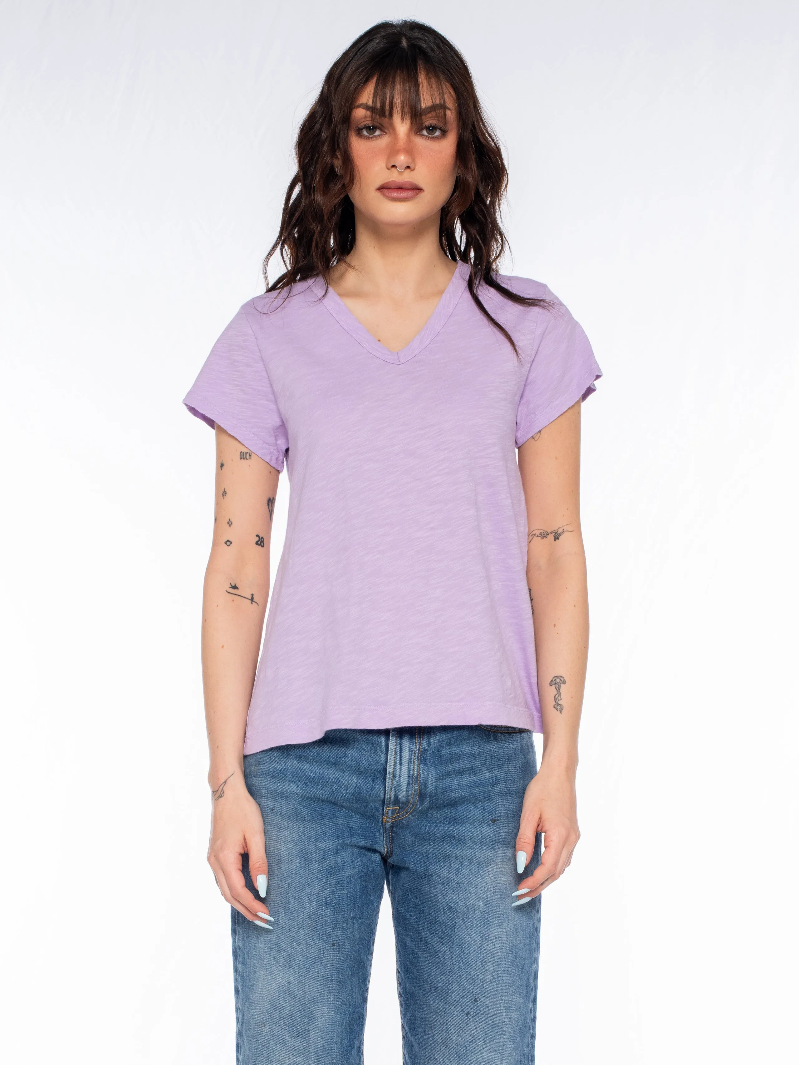 V-Neck Short Sleeve Baby- Baby Fit Tee