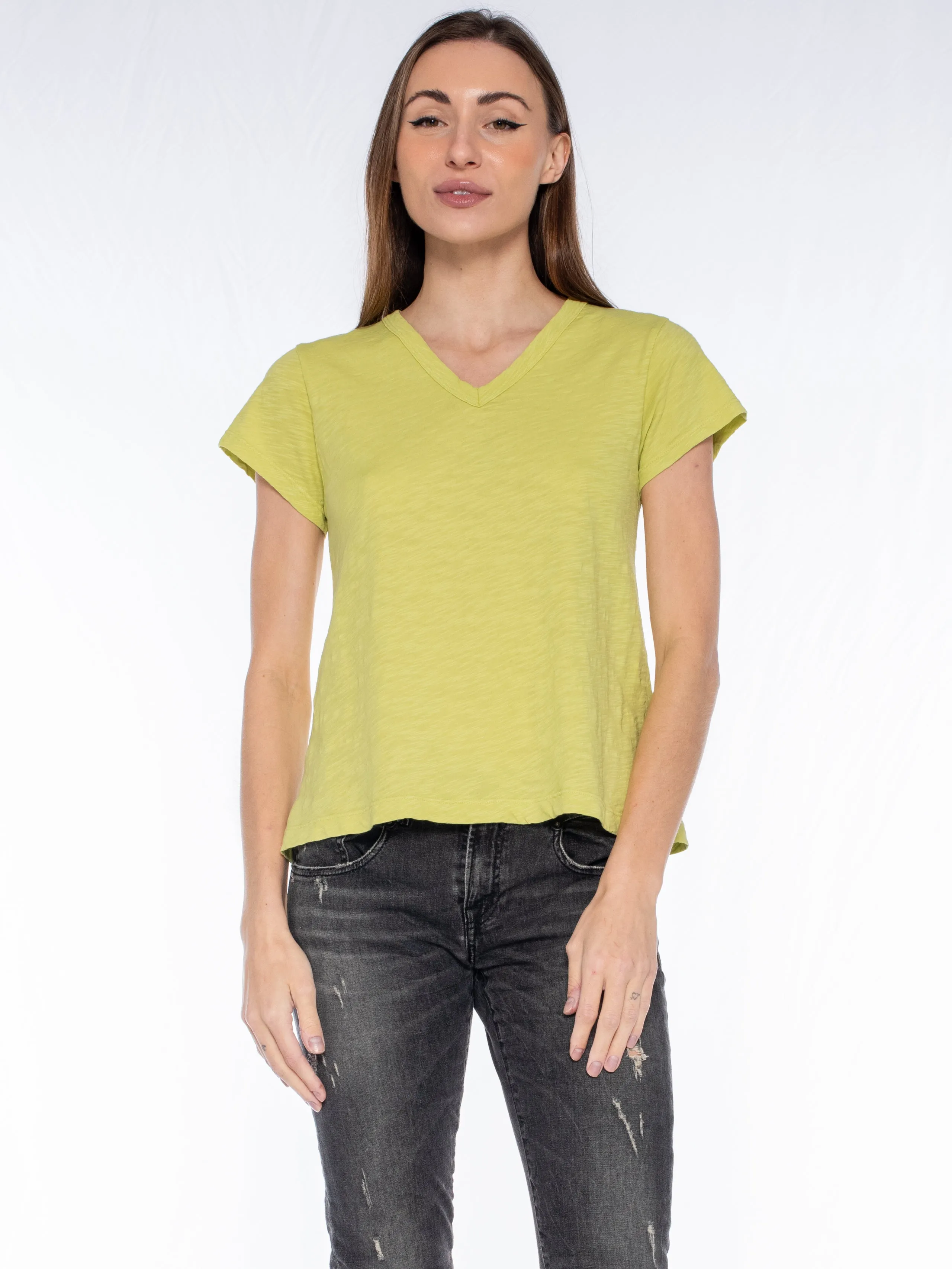V-Neck Short Sleeve Baby- Baby Fit Tee