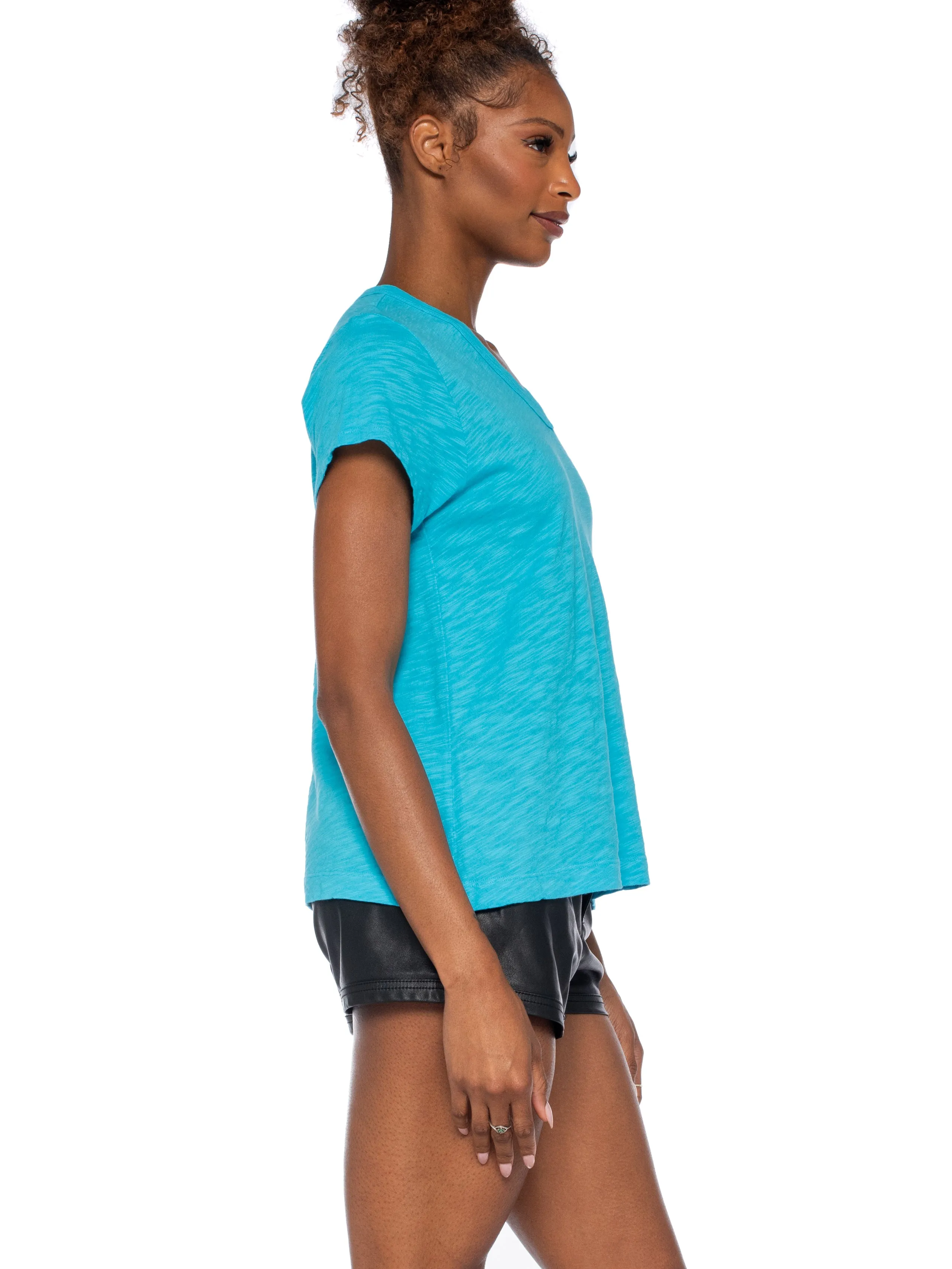 V-Neck Short Sleeve Baby- Baby Fit Tee