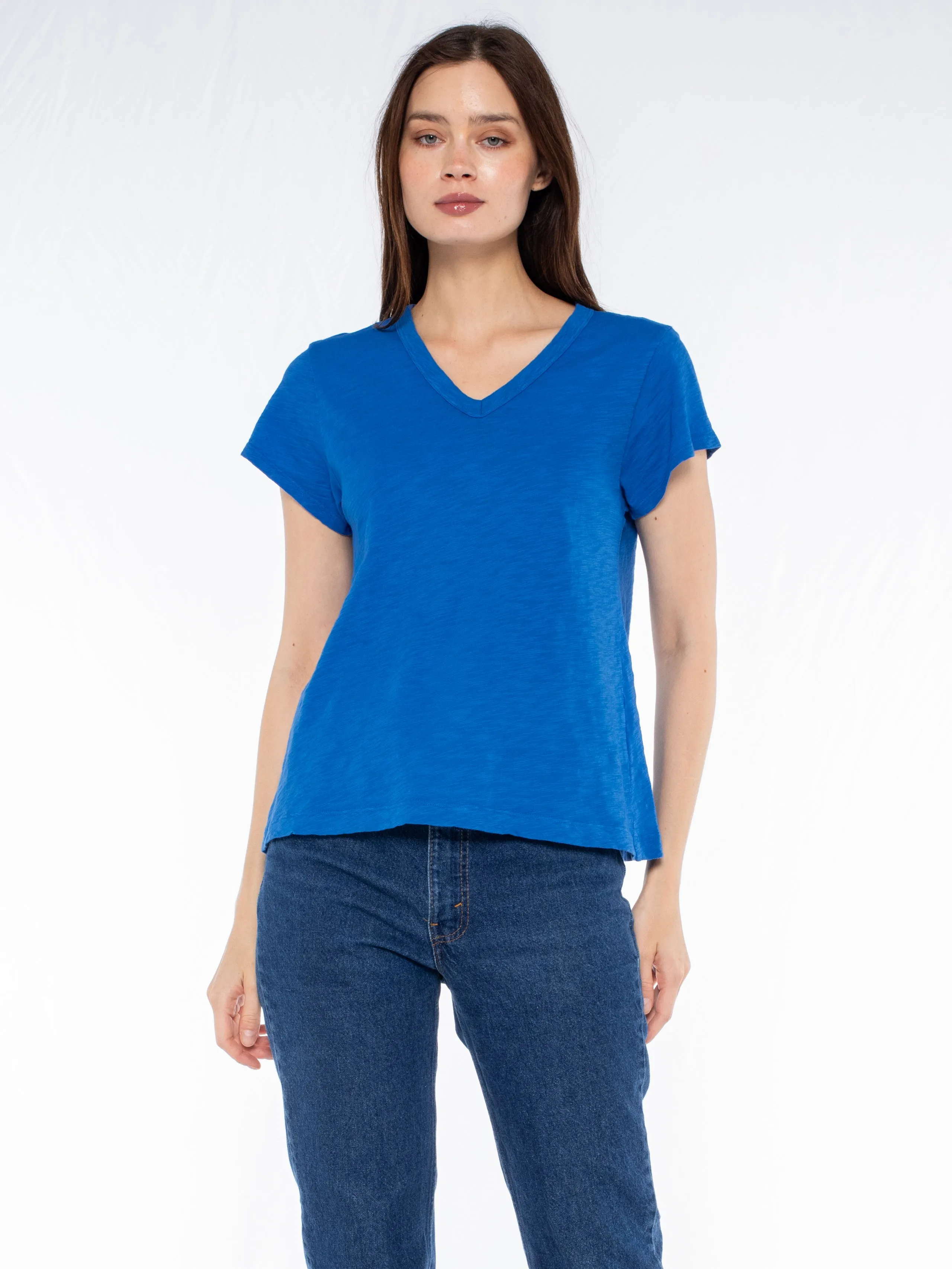 V-Neck Short Sleeve Baby- Baby Fit Tee