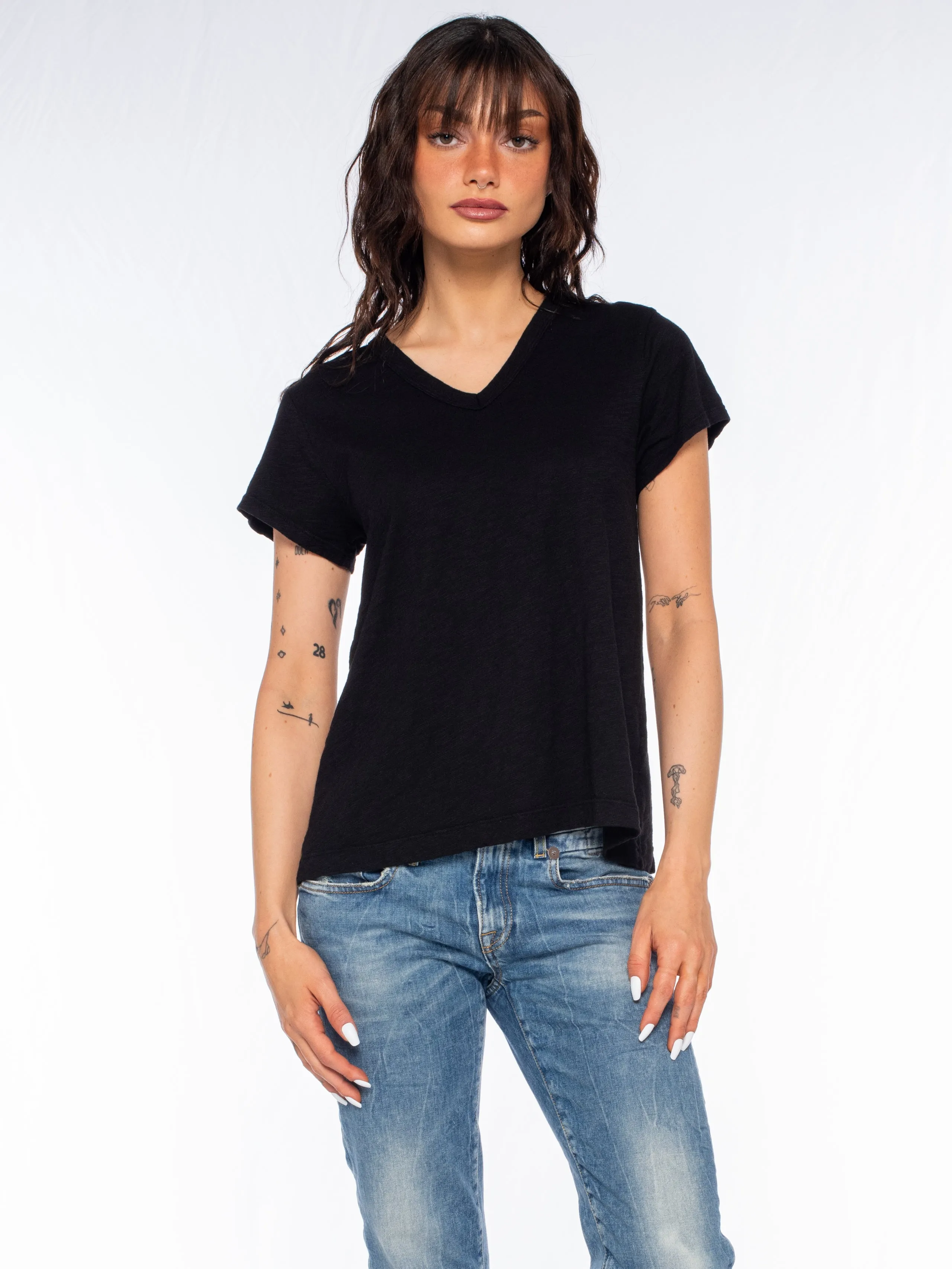 V-Neck Short Sleeve Baby- Baby Fit Tee