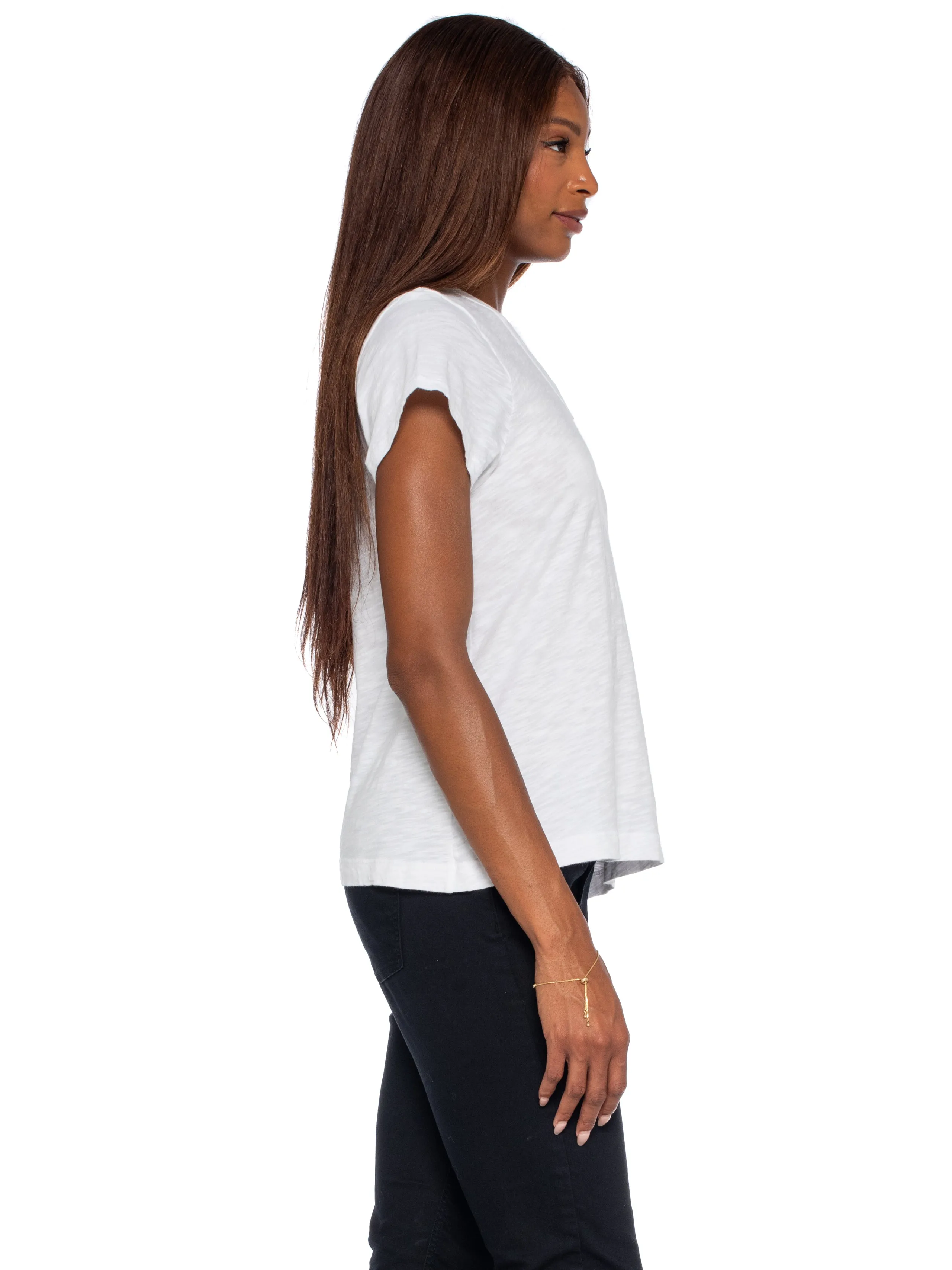 V-Neck Short Sleeve Baby- Baby Fit Tee