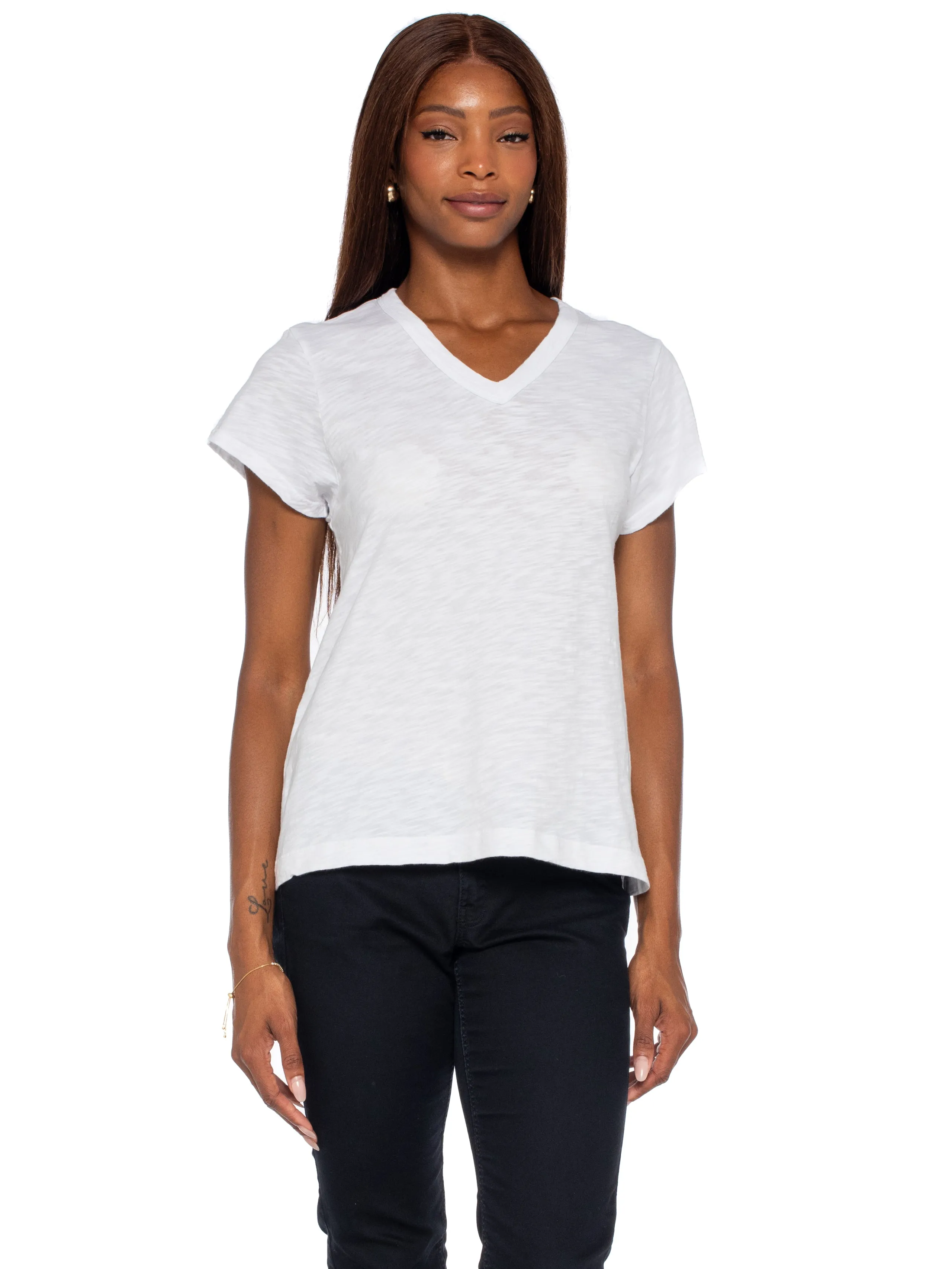 V-Neck Short Sleeve Baby- Baby Fit Tee