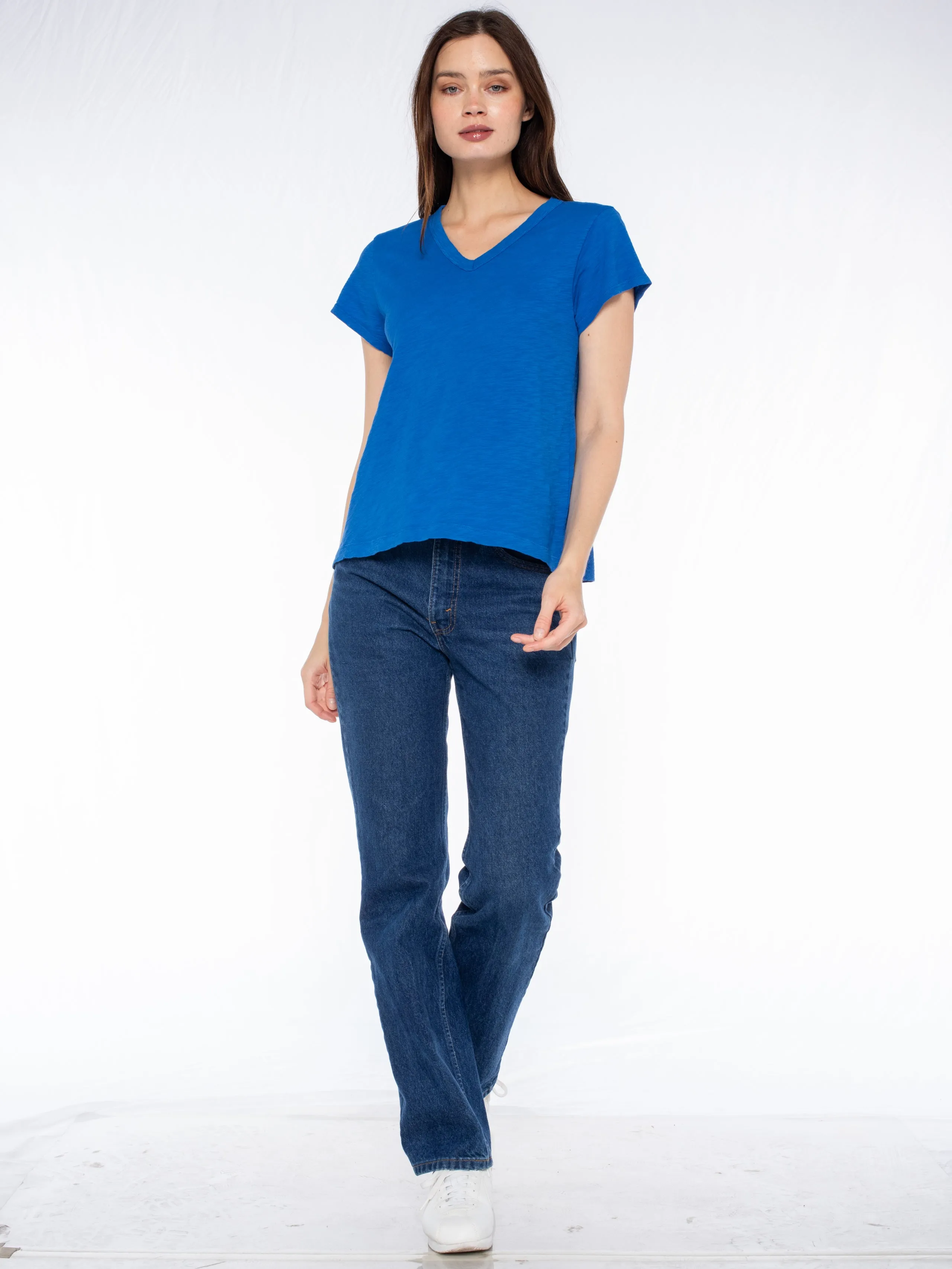 V-Neck Short Sleeve Baby- Baby Fit Tee
