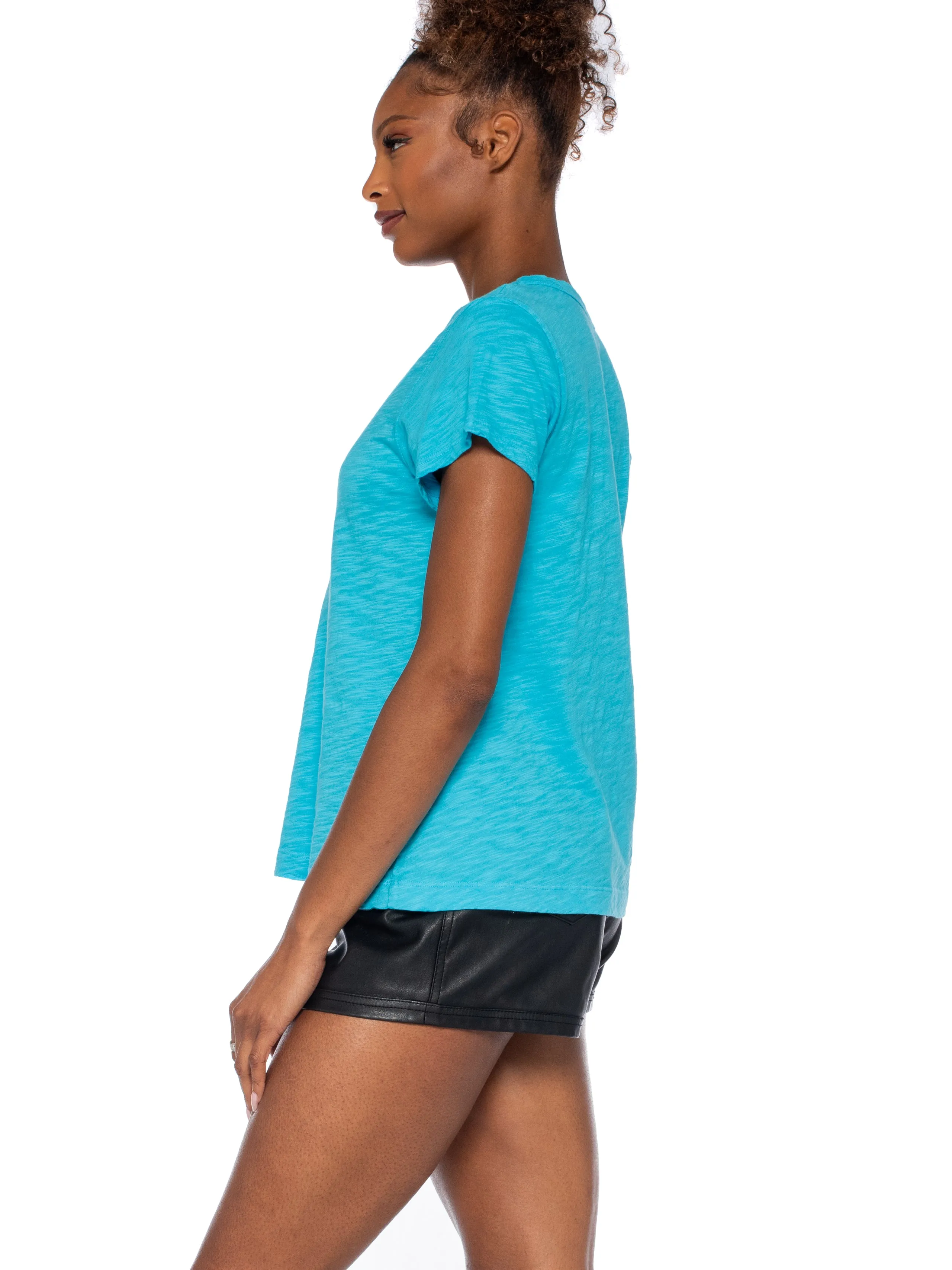 V-Neck Short Sleeve Baby- Baby Fit Tee
