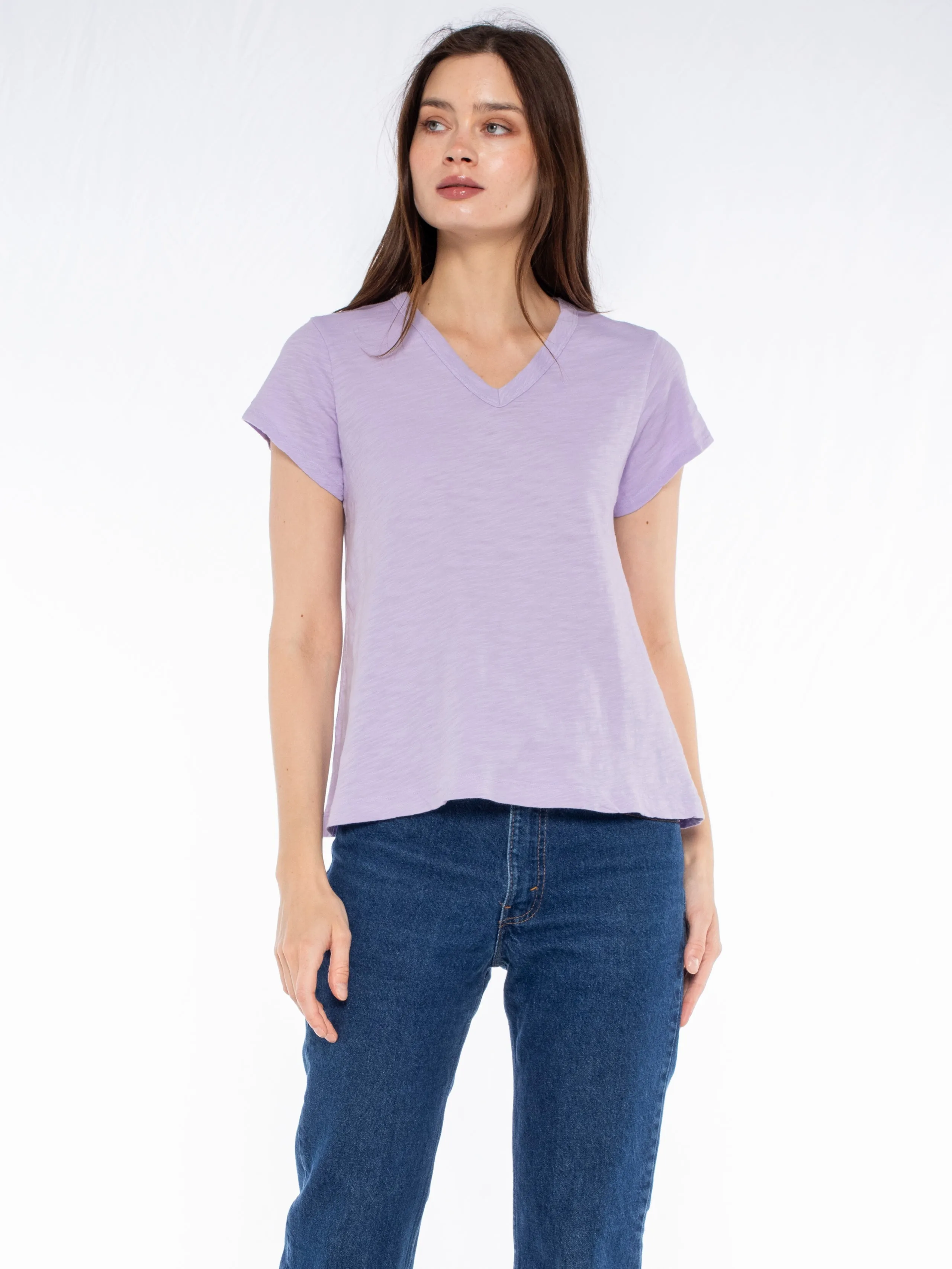 V-Neck Short Sleeve Baby- Baby Fit Tee