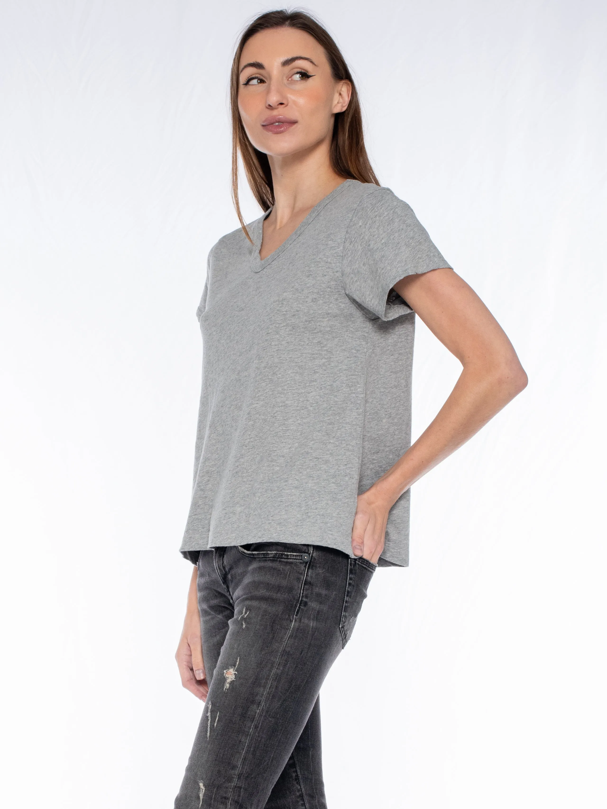 V-Neck Short Sleeve Baby- Baby Fit Tee