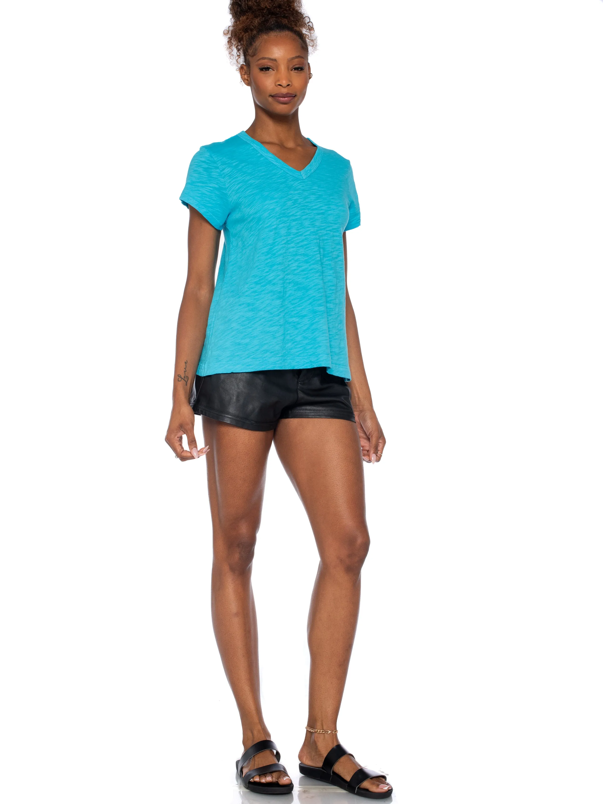 V-Neck Short Sleeve Baby- Baby Fit Tee