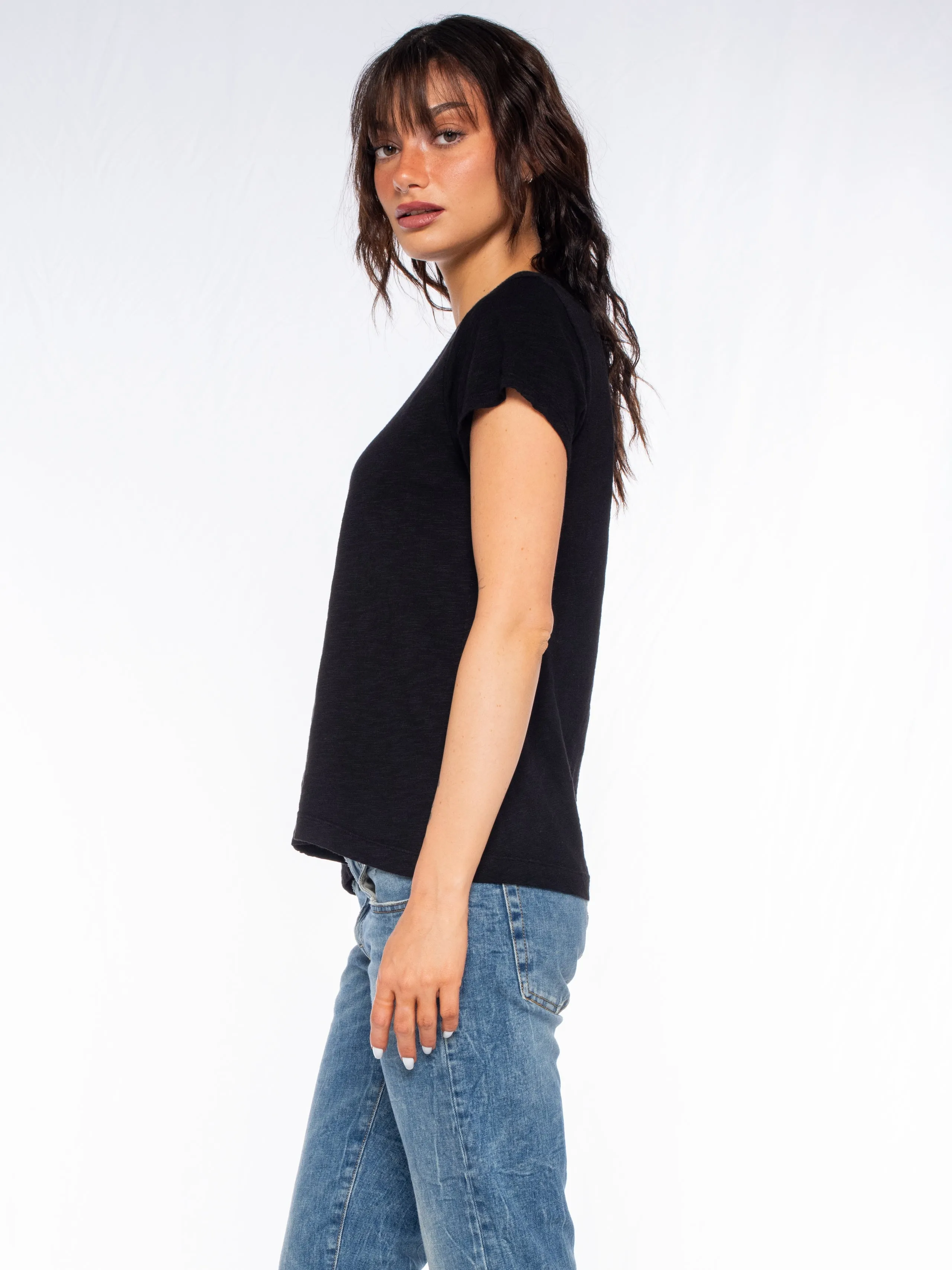 V-Neck Short Sleeve Baby- Baby Fit Tee