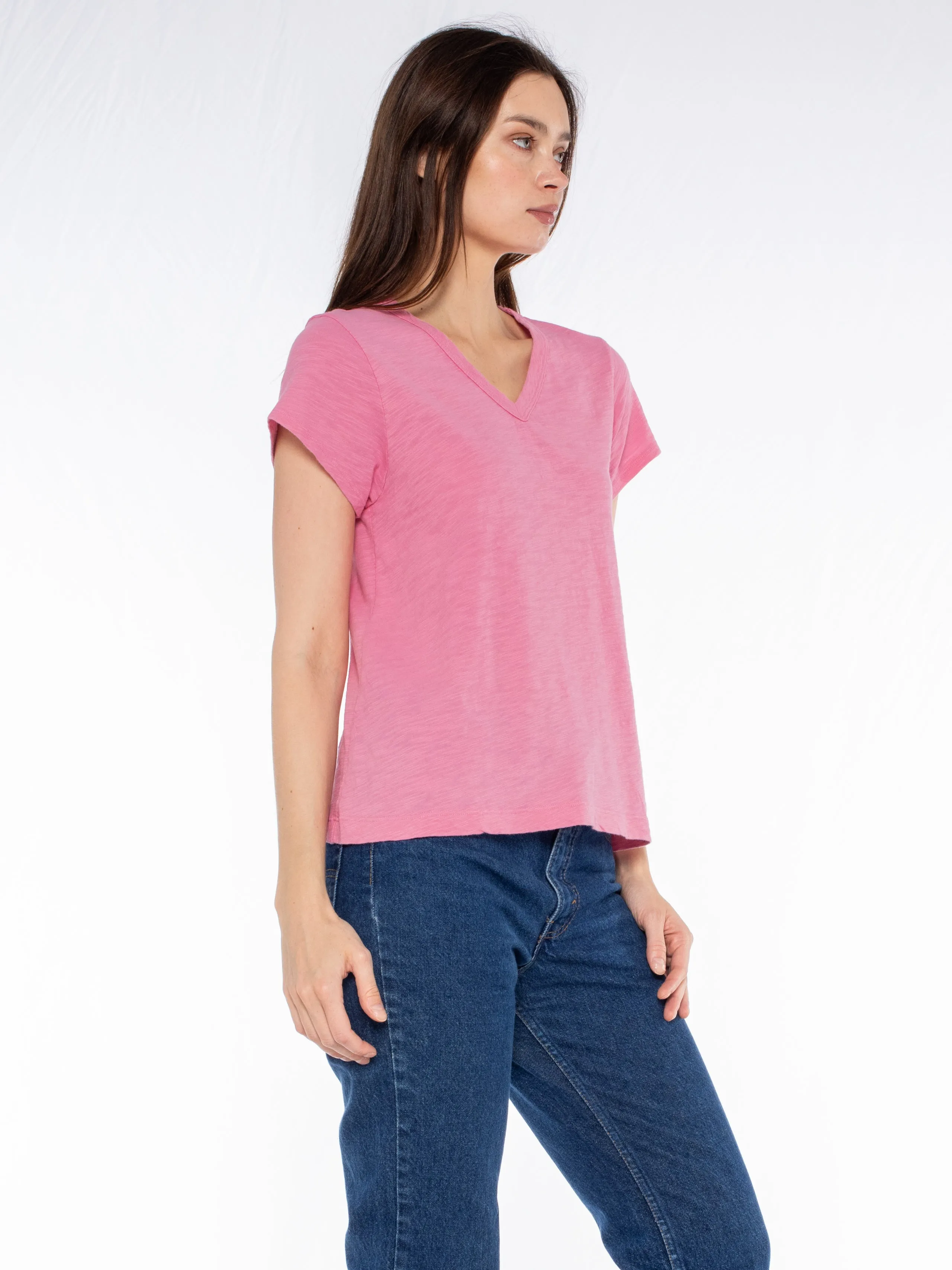 V-Neck Short Sleeve Baby- Baby Fit Tee